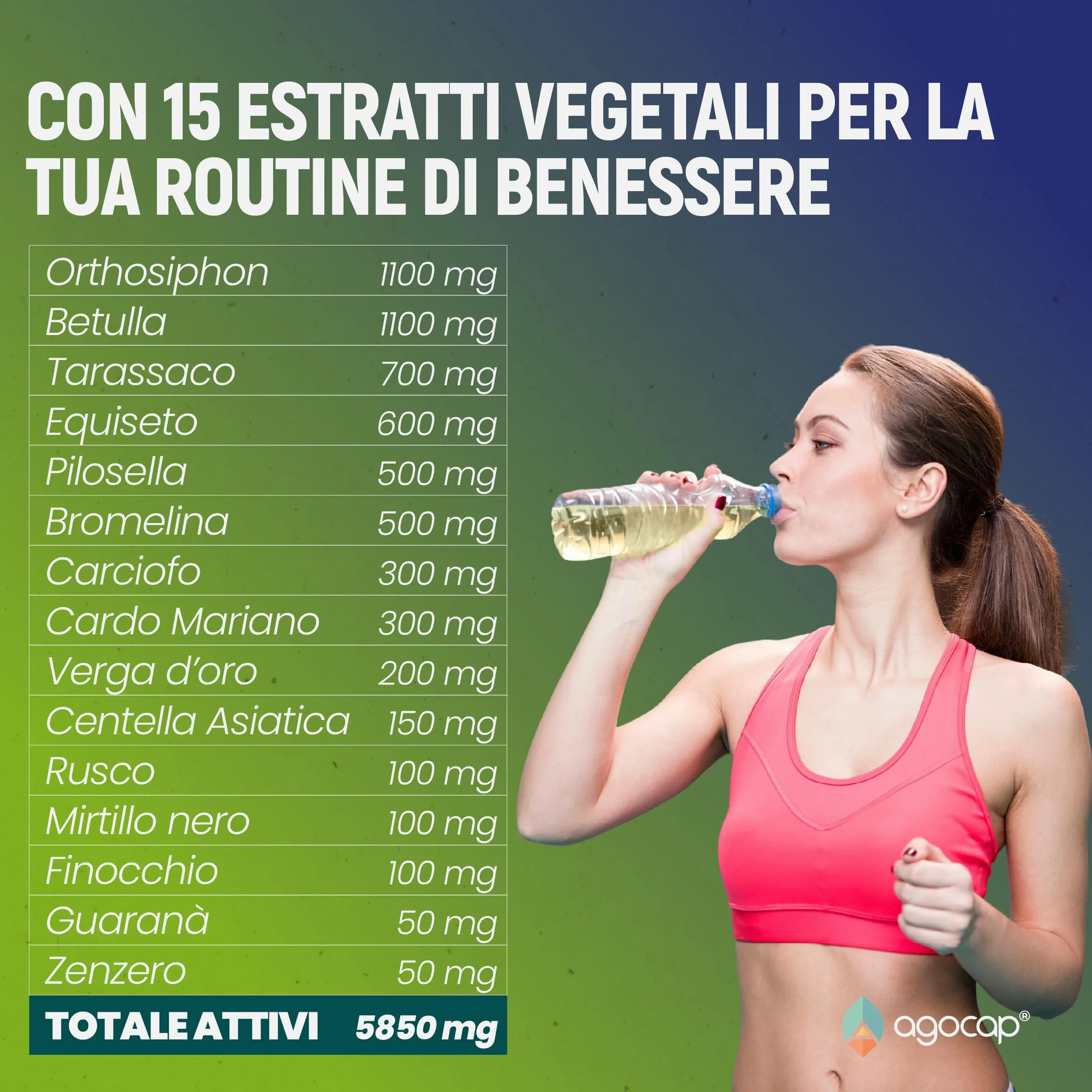 Integratore Alimentare Liquido Pilosella Tarassaco Bromelina Centella Asiatica 15 Estratti Naturali 500 ml Gusto Pesca