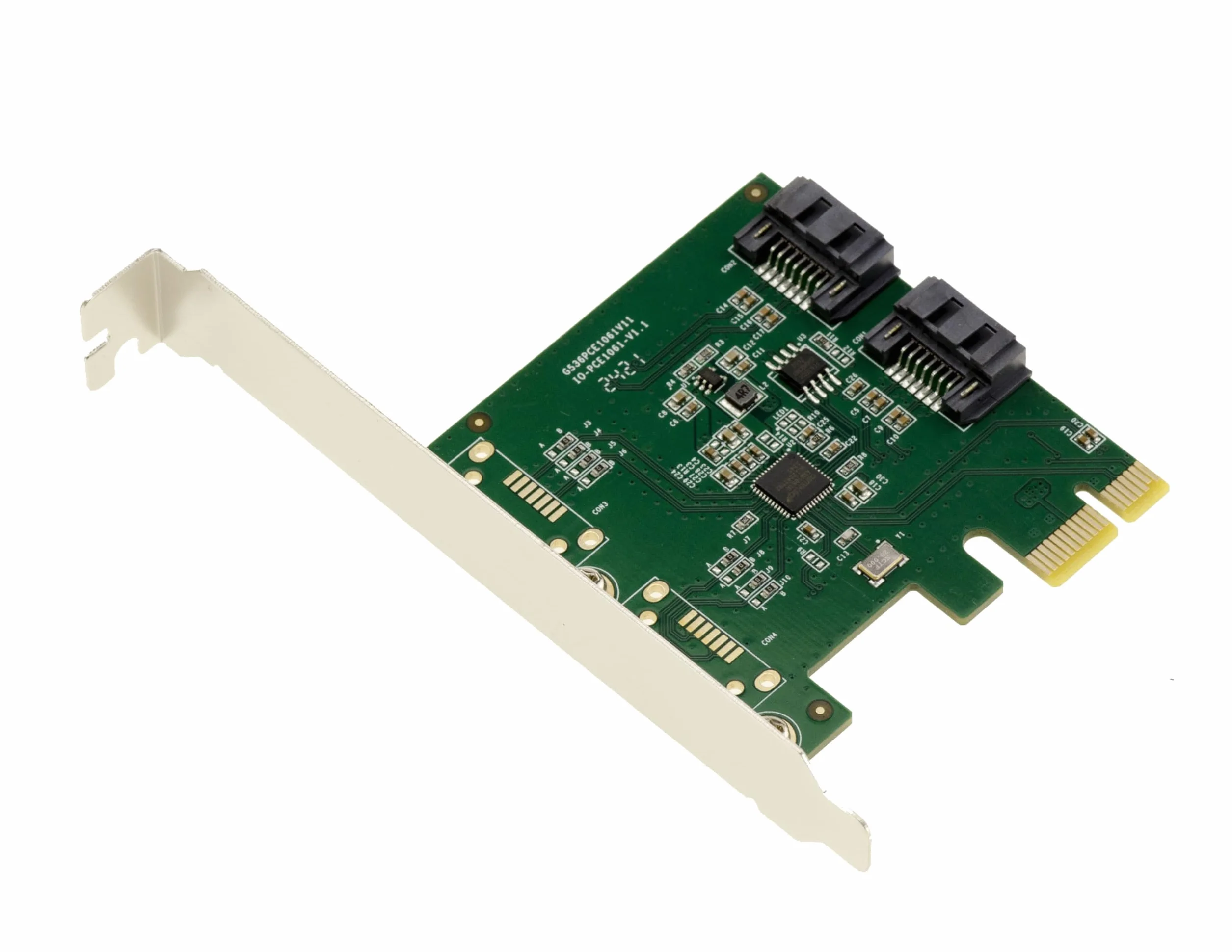 KALEA-INFORMATIQUE Scheda controller PCI Express PCIe 2X SATA 3 6G. Raid 0 1 SPAN. Flange a basso e alto profilo con chipset ASM1061R
