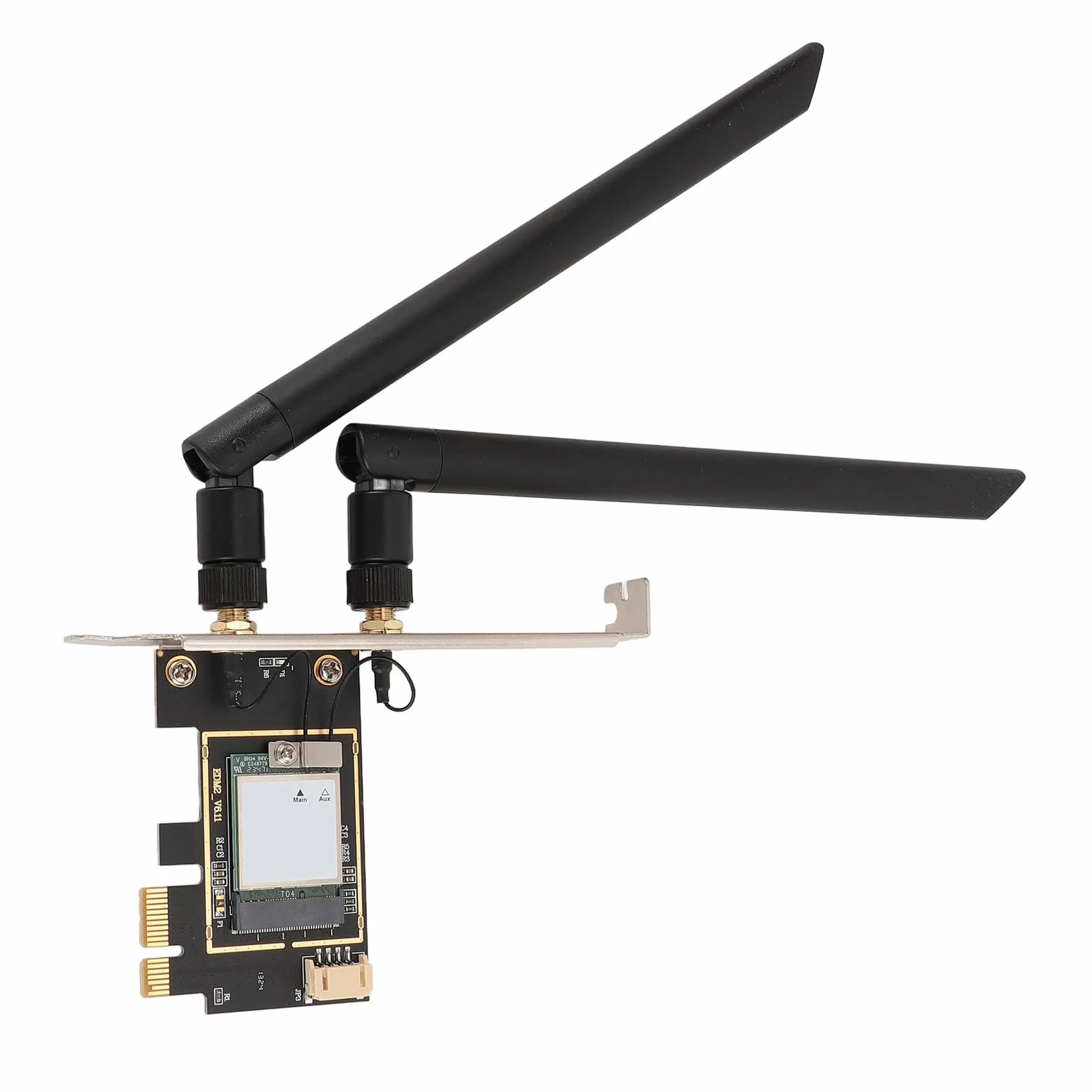 Cuifati Adattatore di Rete PCIe Scheda WiFi7 MT7925, Scheda PCIEx1 Tri Band 5400Mbps 2.4G 5G 6G Bluetooth 5.3 per OpenWrt, Supporto MU-MIMO 802.11be