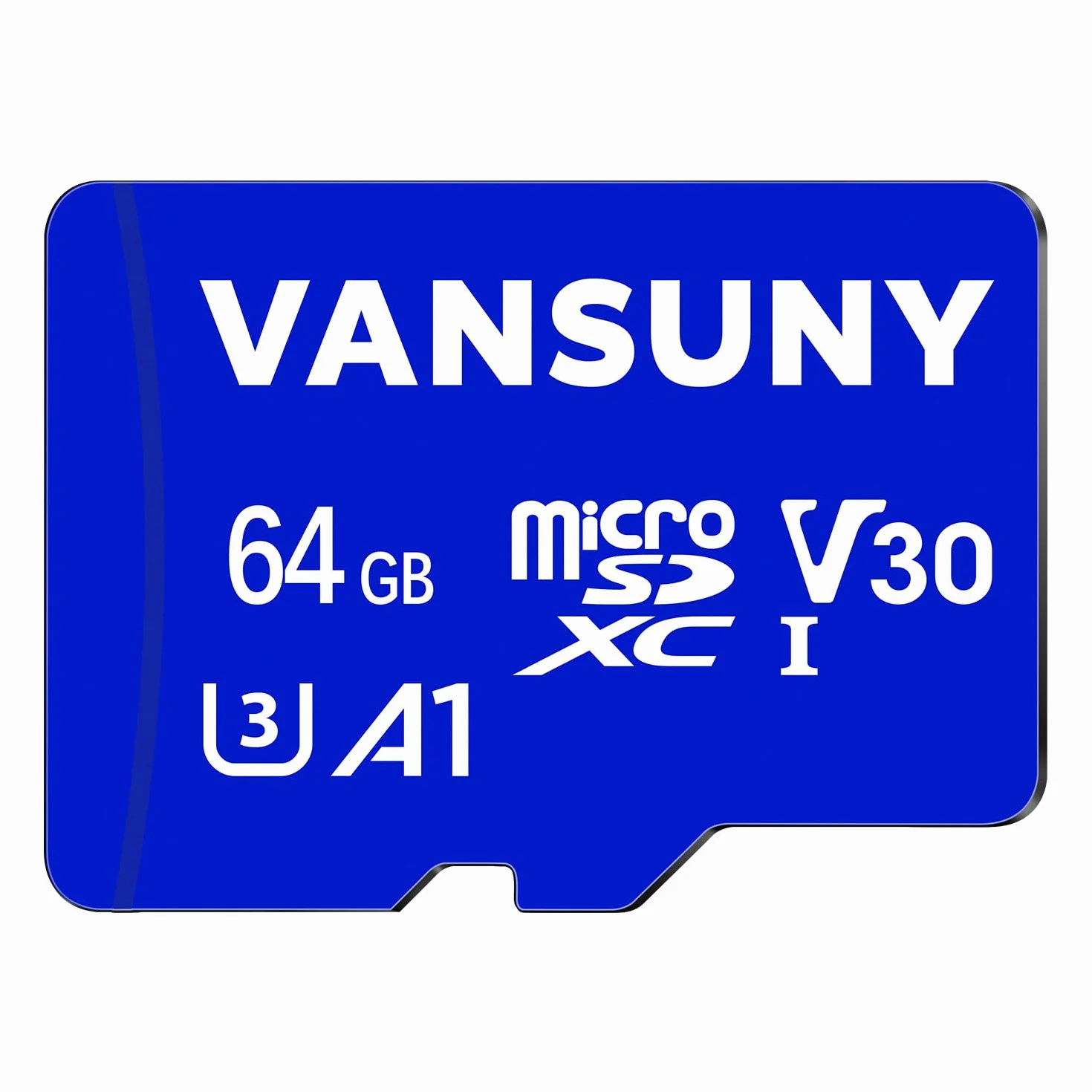 Micro SD 64 GB, Vansuny Scheda SD 64 GB con 2 Schede fino a 100 MB/sec(R), Scheda Micro SD 64GB con Adattatore SD, A1, U3, C10, V30