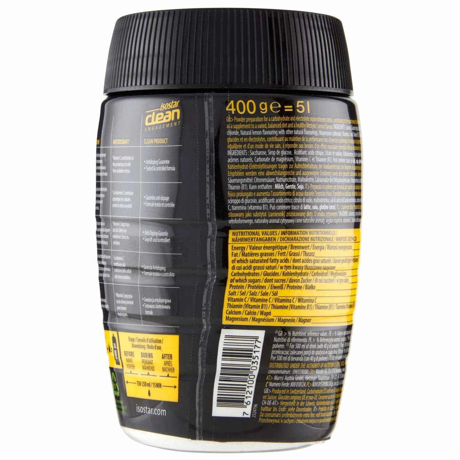 ISOSTAD HYDRATE & PERFORM LIMONE, Preparato in polvere per bevanda isotonica, 400 g