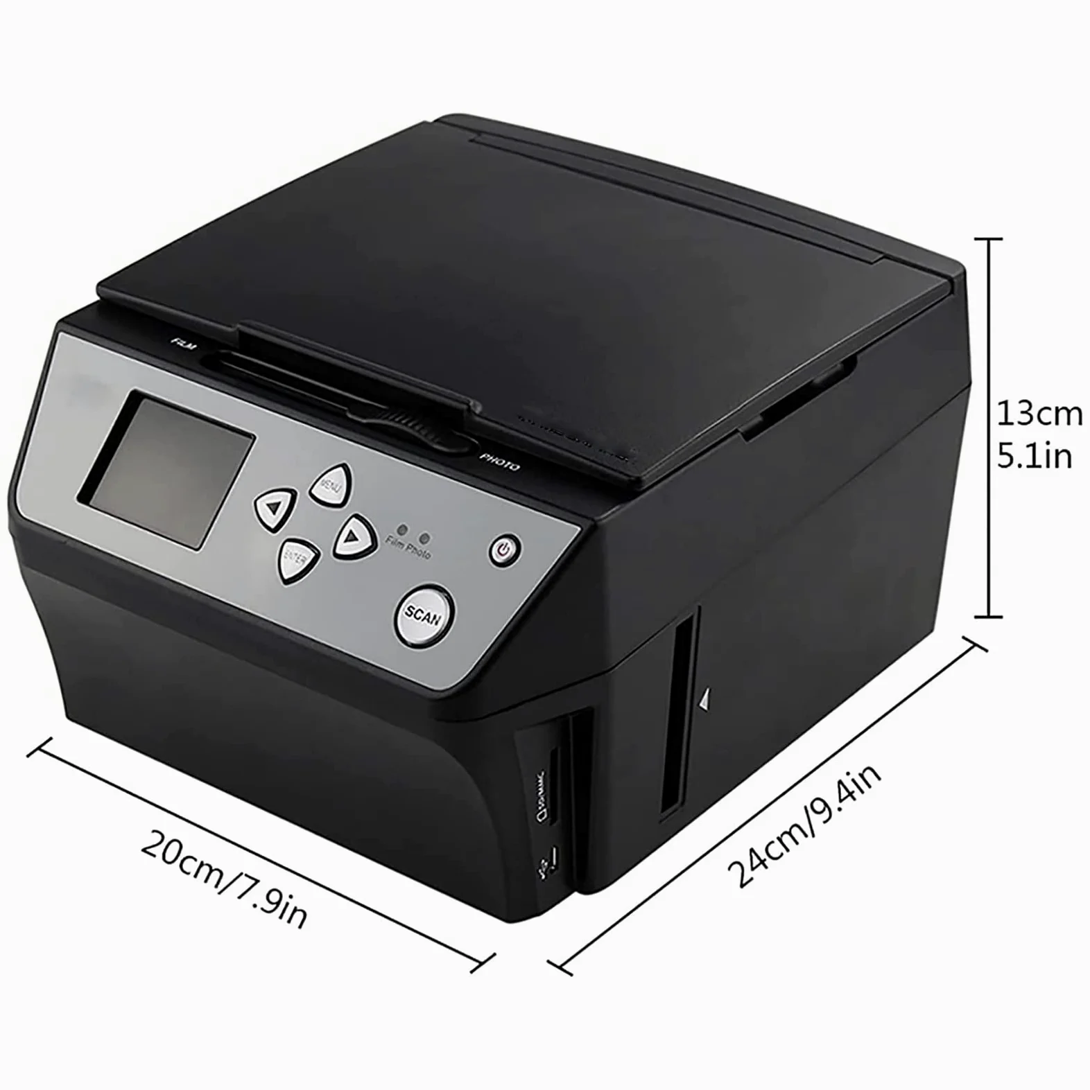 Scanner per film, ad alta risoluzione da 22 MP per 135 pellicole e diapositive da 35 mm, converte negativi in foto digitali JPG, uscita USB supportata