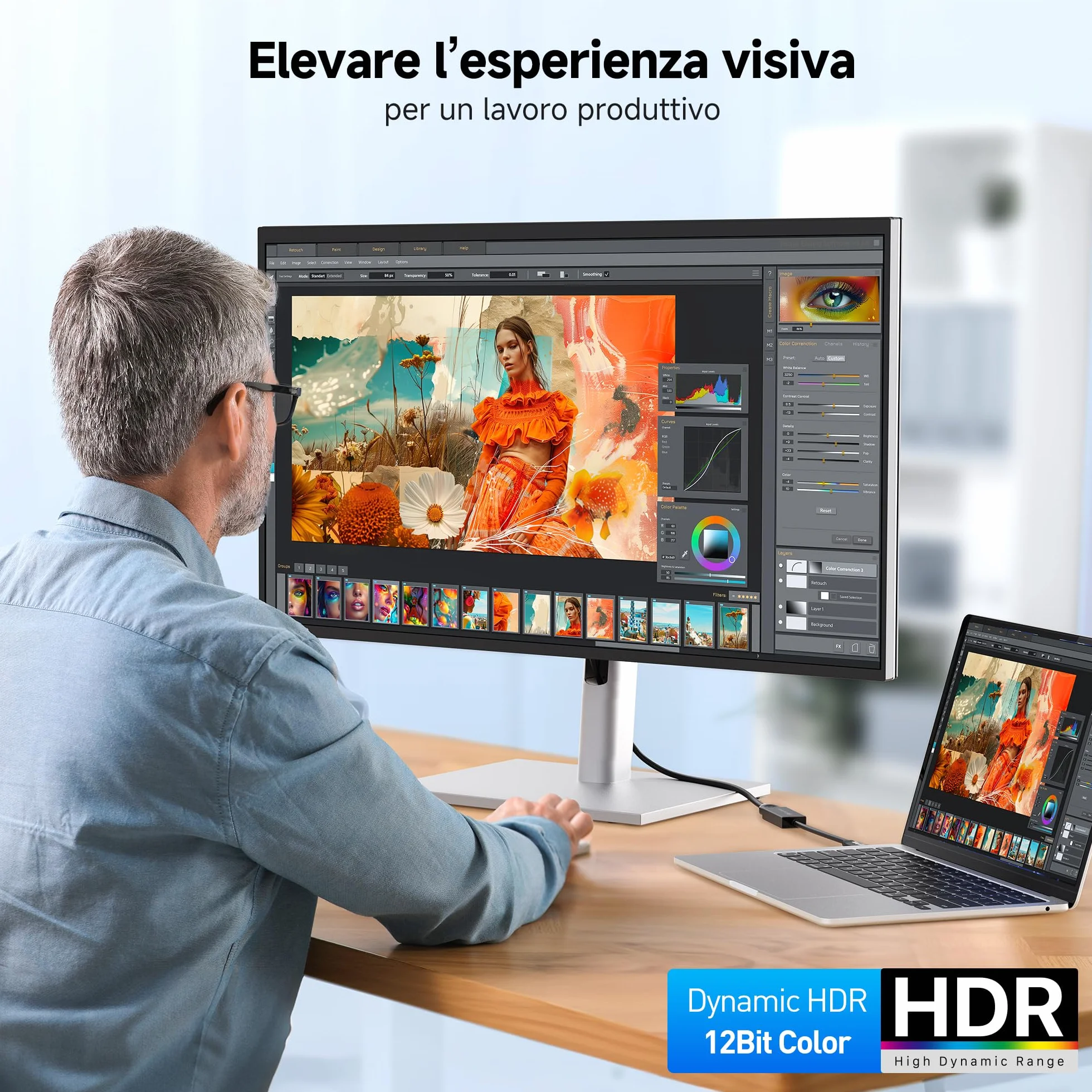 Cable Matters Adattatore 8K 60Hz Mini DisplayPort 1.4 a HDMI con 4K 120Hz o 8K 60Hz, Cavo adattatore da Mini Display Port 1.4 a HDMI 8K in nero