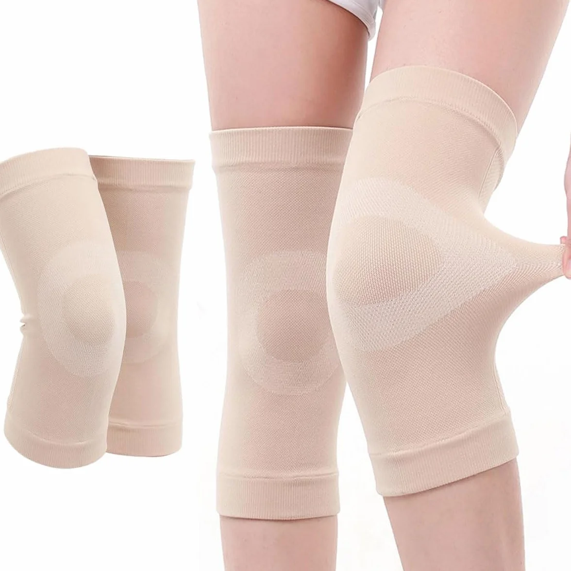 Ginocchiera per artrosi supporto ginocchio Beige L 1 paio