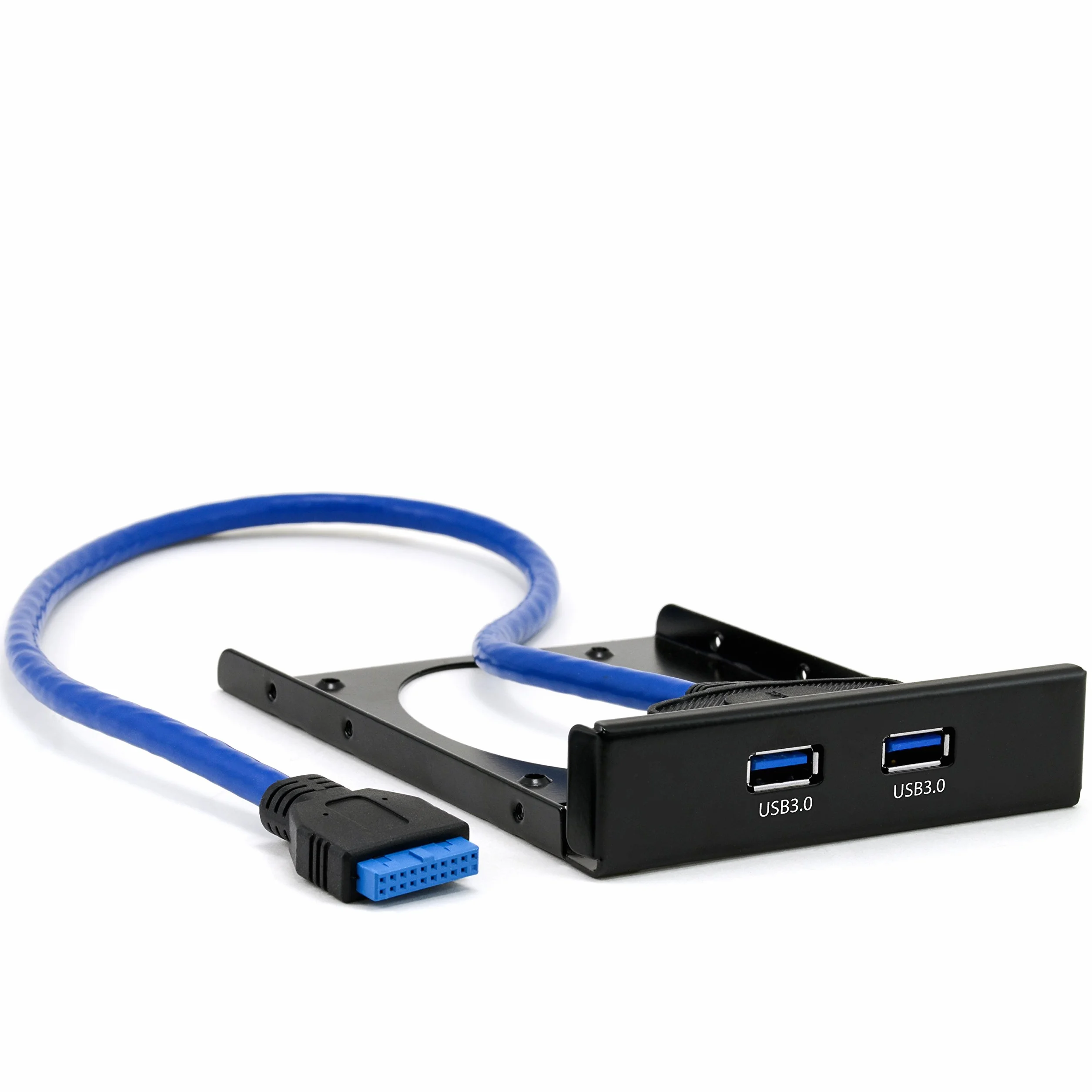 CSL - Pannello Frontale USB 3.2 Super Speed Hub per Drive da 3,5 inch con Cavetto per Scheda Madre a 19 Pin Lungo 50 cm - 8 Viti Incluse – Lettore Schede – Espansione Mobile Rack