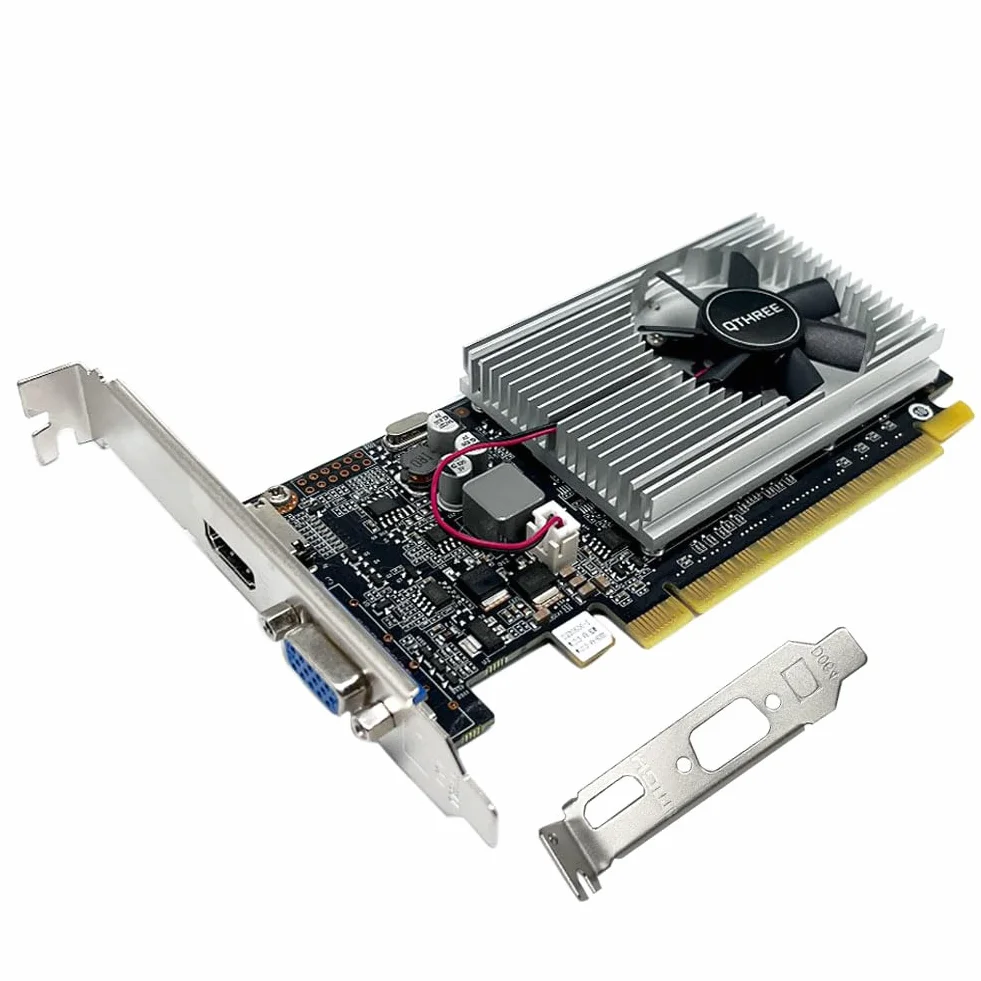 QTHREE Geforce GT 210 1G D3 64-bit Scheda Video, 1x HDMI, 1x VGA, Low Profile Scheda grafica, PCI Express x16, DirectX 11