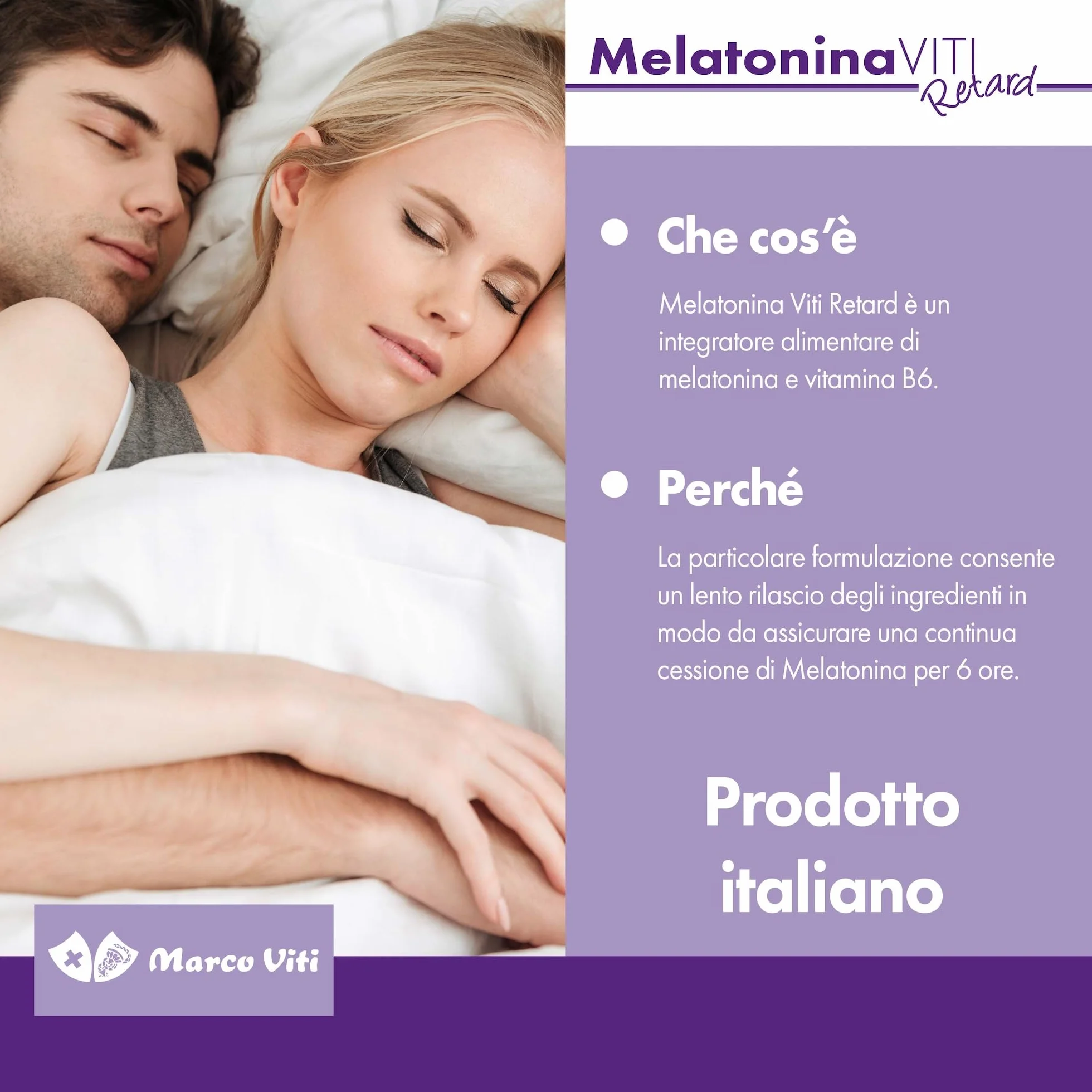 Melatonina Viti Retard 60 Compresse Integratore Sonno con Vitamina B6