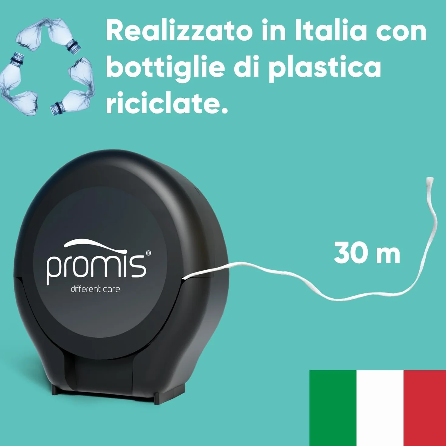 PROMIS Floss Filo Interdentale Espandibile Cerato Senza Fluoro 100% Vegana