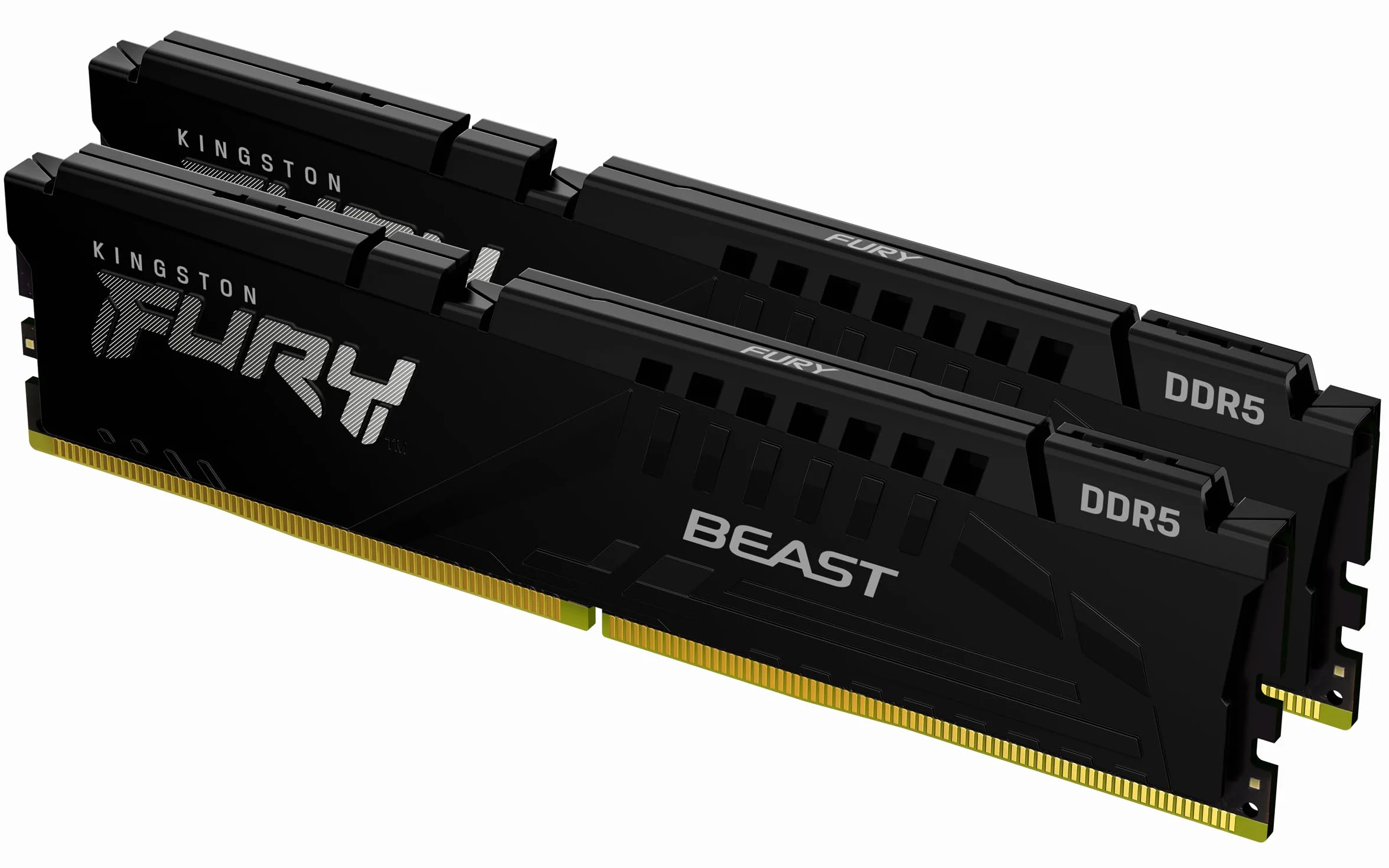 Kingston FURY Beast Nero DDR5 32GB (2x16GB) 6000MT/s CL30 DIMM Memoria Gaming per Computer Fissi Kit da 2 AMD EXPO e Intel XMP - KF560C30BBEK2-32