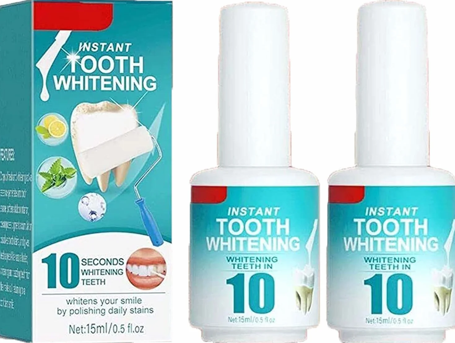 Tooth Polish Uptight Teeth Whitening Paint 15 ml 2 Pezzi