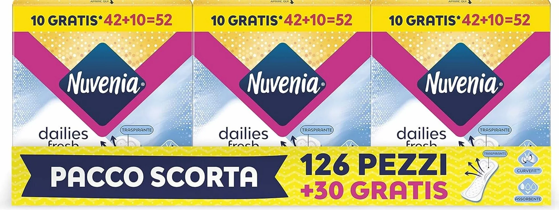 Nuvenia Proteggi Slip Regular Steso 3 Confezioni da 52 Salva Slip