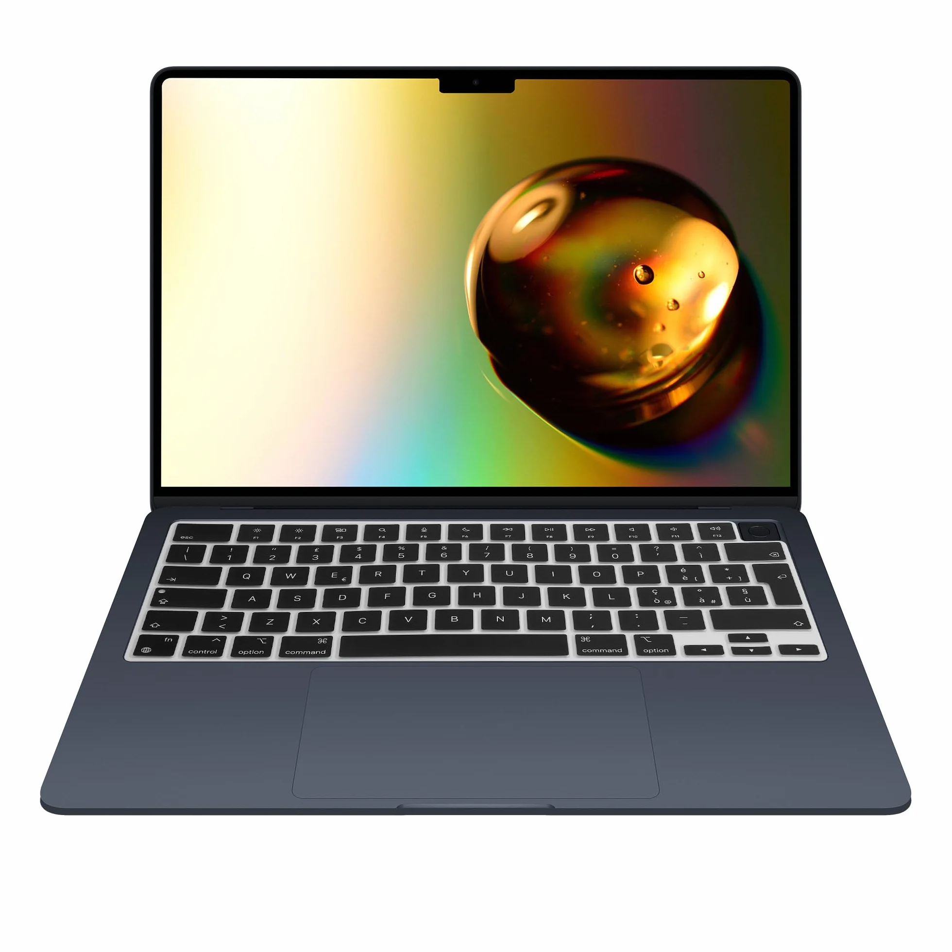 kwmobile Protezione Tastiera Italiana Compatibile con Apple MacBook Air 13 M4 2025 A3240 - Cover Tastiera Italiano - Copertina Silicone Nero