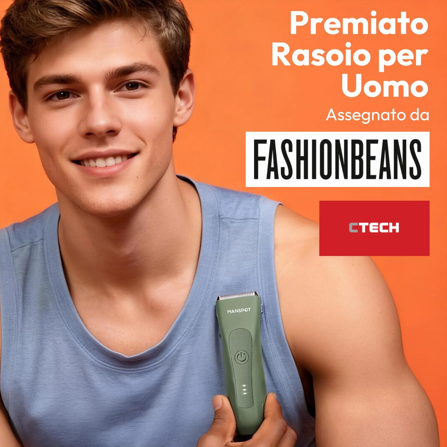 MANSPOT Rasoio Elettrico Corpo Uomo Impermeabile IPX9 Depilatore Uomo