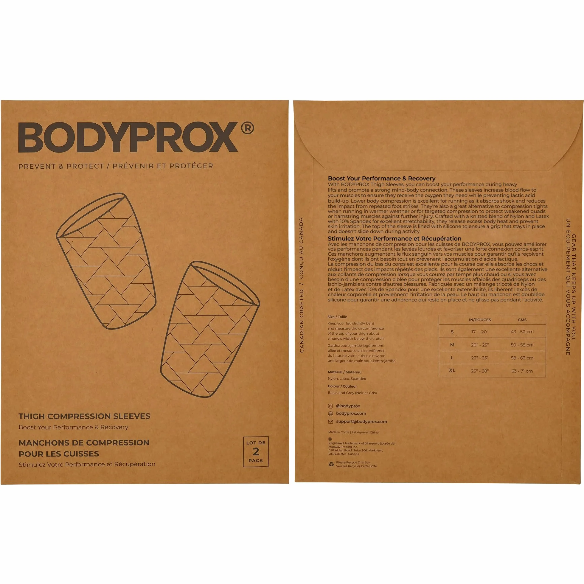 Bodyprox Manicotto a compressione per coscia (1 paio) L