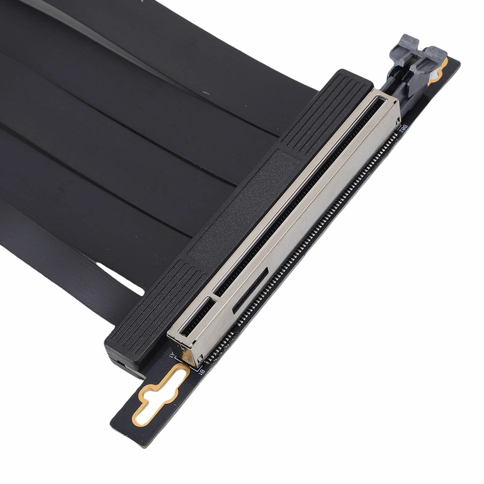 PCIE 5.0 X16 Cavo di Riser 20 Cm 128gbps 90 ° Estensione GPU Angolare a Destra per RTX 4090/Ti, Adattatore Schermato Flessibile All'indietro con Protezione del Cavo (nero)