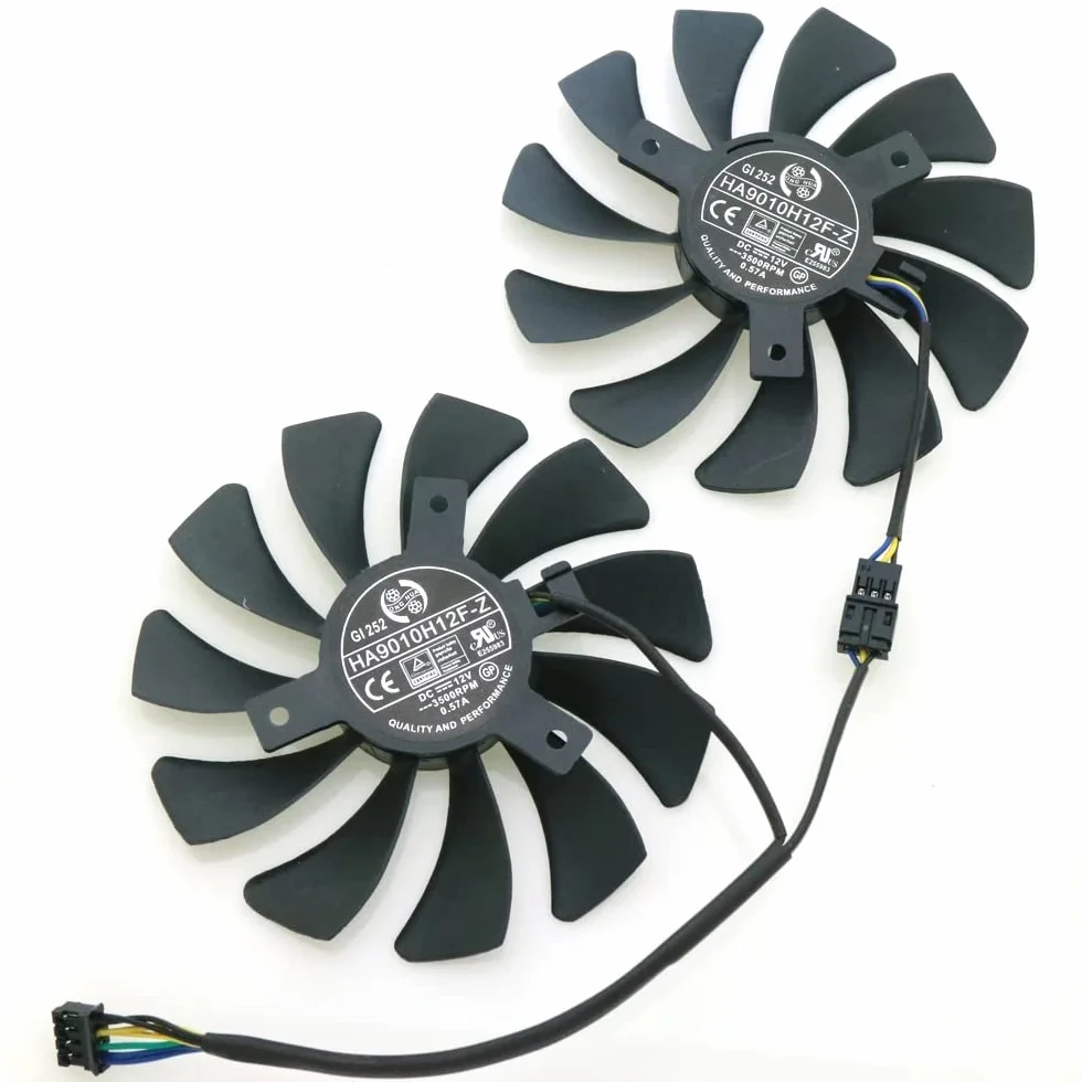 2 PCS/LOT HA9010H12SF-Z Scheda Grafica Ventola di Raffreddamento per 12V 0.57A 85mm 40 * 40 * 40 mm 4 Wire 4pin For MSI GeForce gtx1 050ti GTX 1060 gtx1060 6 GT OCV1 Armor