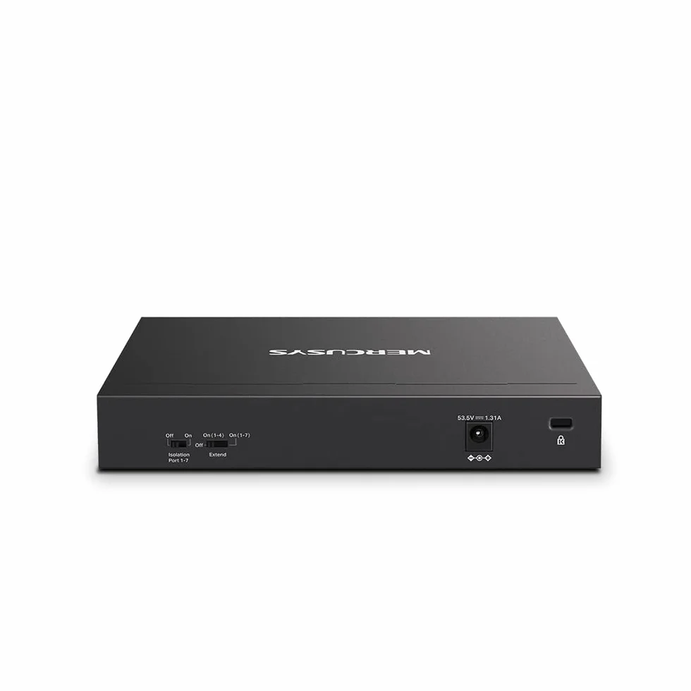 TP-Link Mercusys MS108GP PoE+ Switch 8 Porte Gigabit con 7 PoE+, 30W per Porta PoE, 65W su Tutte le Porte, 802.3af/at, Cassa in Metallo, Durevole e Silenzioso, Sdoppiatore Ethernet, Plug&Play