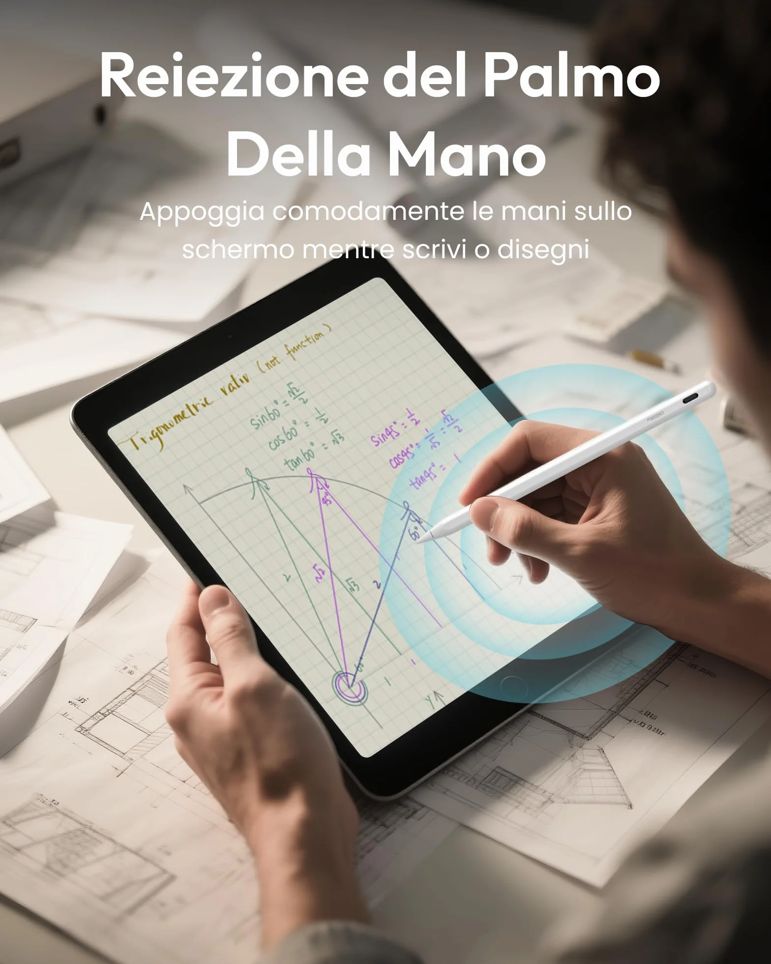 Metapen A8 Penna per Apple iPad 2018-2026 con Attrazione Magnetica, Rifiuto del Palmo, Stylus Pencil per iPad 11 A16/10/9/8/7, Pro M4/11/12.9/13, Air 3,4,5/M2/M3/M4, Mini 5/6 - Bianco