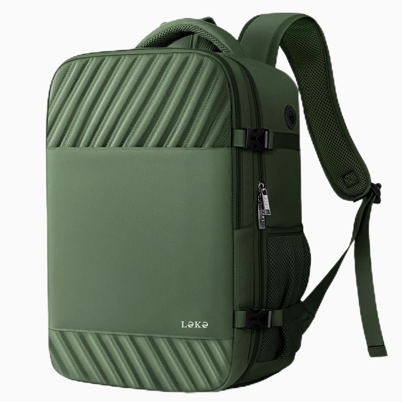 Zaino Ryanair 40x20x25 Zaino da Viaggio Aereo Bagaglio a Mano, Zaini Porta PC Uomo Donna con Scomparto Scarpe, Borsa da Cabina Viaggio Piccolo per Lavoro Scuola Casual Trekking, Verde
