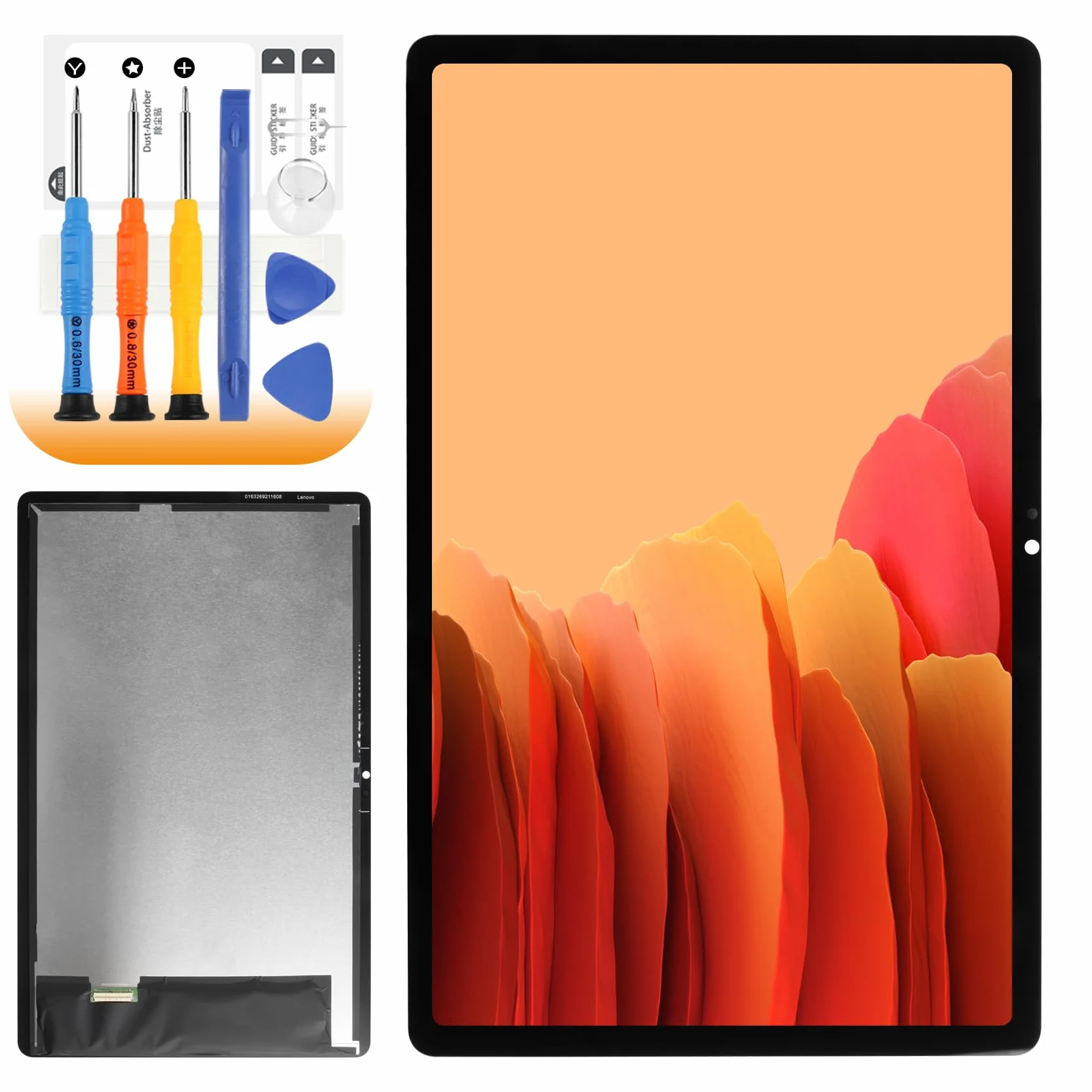 Schermo LCD per Lenovo Tab M10 Plus 3rd Gen TB-128FU TB125FU TB128FU TB128XU TB128 TB125 10,6 Pollici LCD Display Digitalizer Touch Screen Assembly con Riparazione, Nero