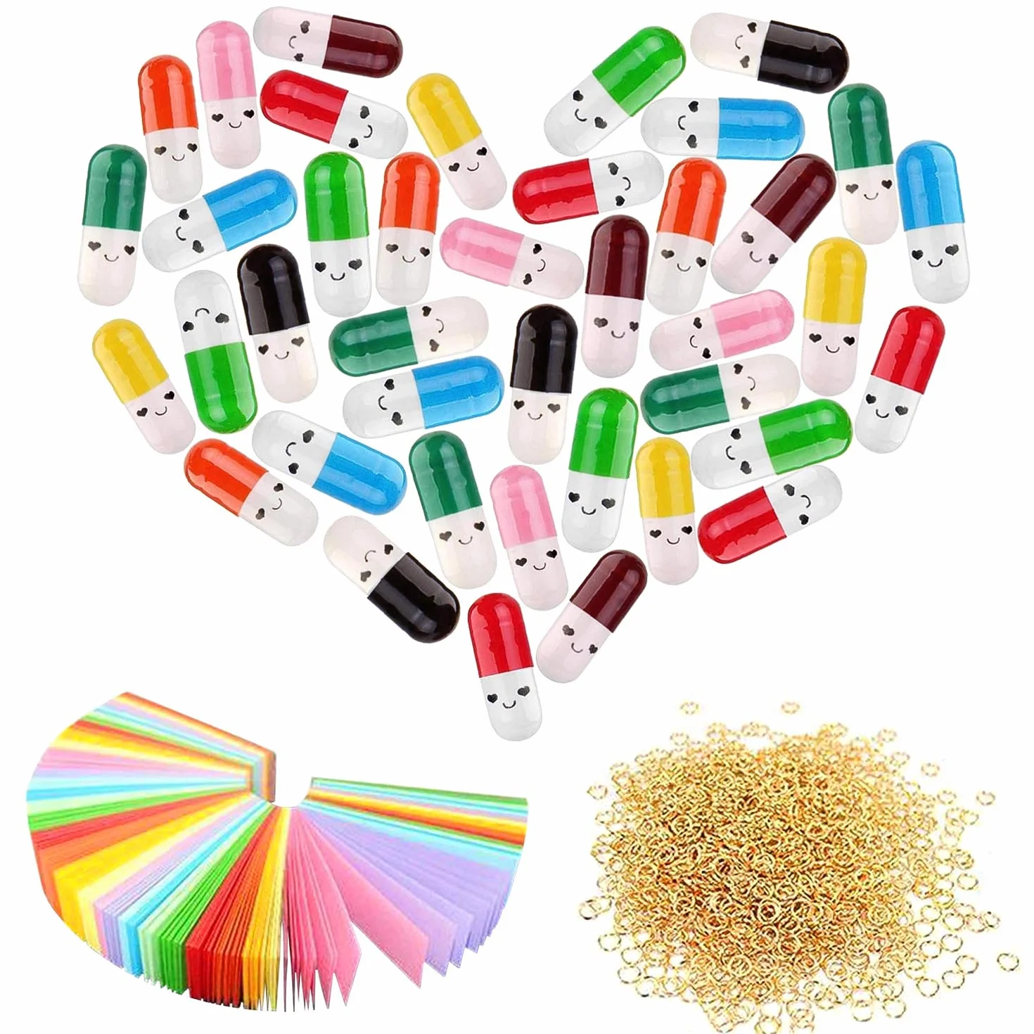 Capsule messaggio lettere d'amore arrotolate 200 pezzi sorriso viso regalo fidanzato