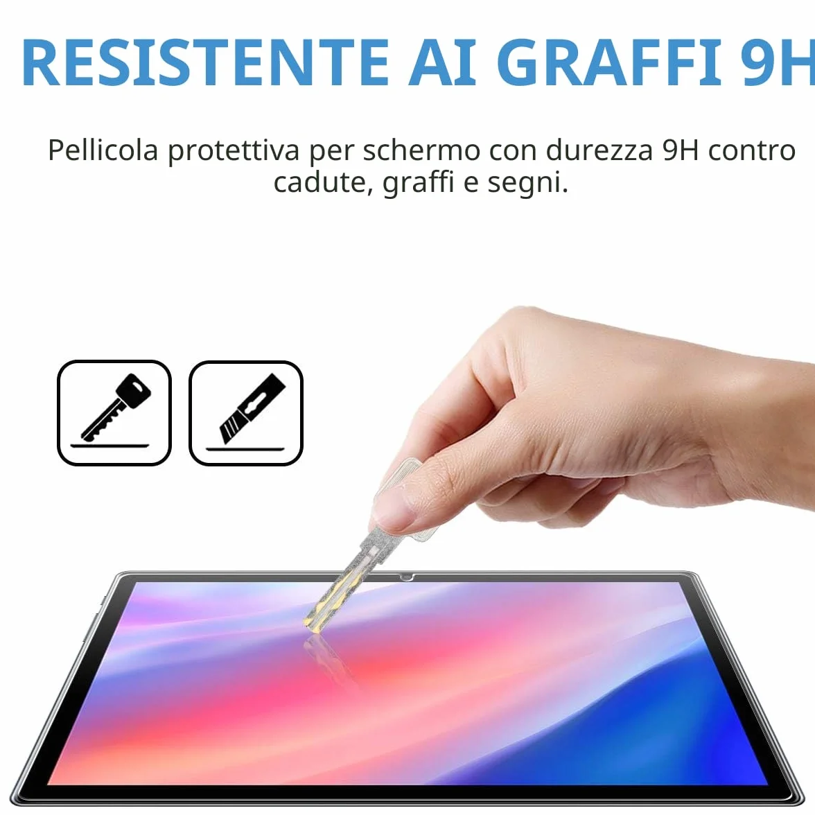 Pellicola Protettiva per Teclast M40 / Teclast P20HD, Pellicola in Vetro Temperato per Teclast P20HD/ P20S/ M40/ M40 Pro/ M40S 10.1" [Dimensioni: 233 mm x 152 mm]