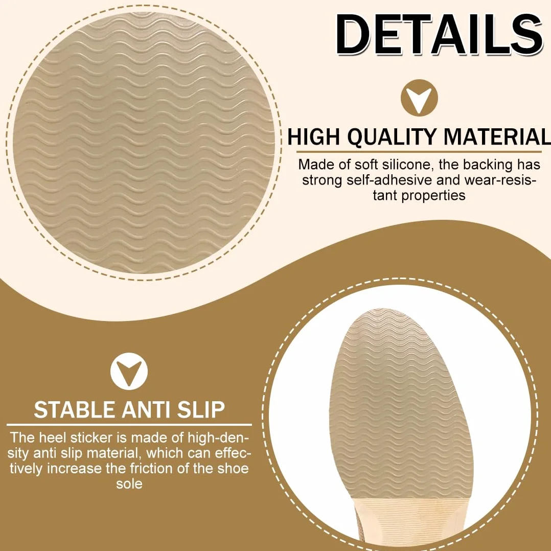 Imbottiture per Calzature Suola Antiscivolo con Motivo Ondulato Silicone Resistente all'Usura Tagliabile