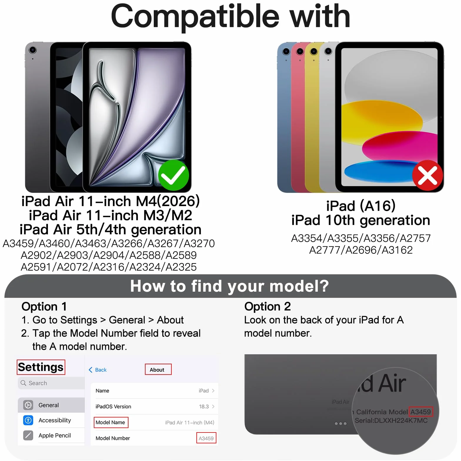 JETech Custodia Rotante per iPad Air 11 Pollici M4/M3/M2 (2026/2025/2024), iPad Air 5/4 (2022/2020 10,9") con Portapenne, Protezione a 360 Gradi Supporto Cover Blu