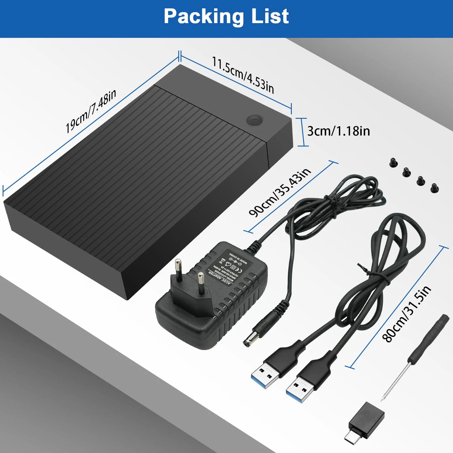 Docking Station USB 3.0 SATA HDD/SSD 2,5/3,5 Pollici 12 V 2 A UASP