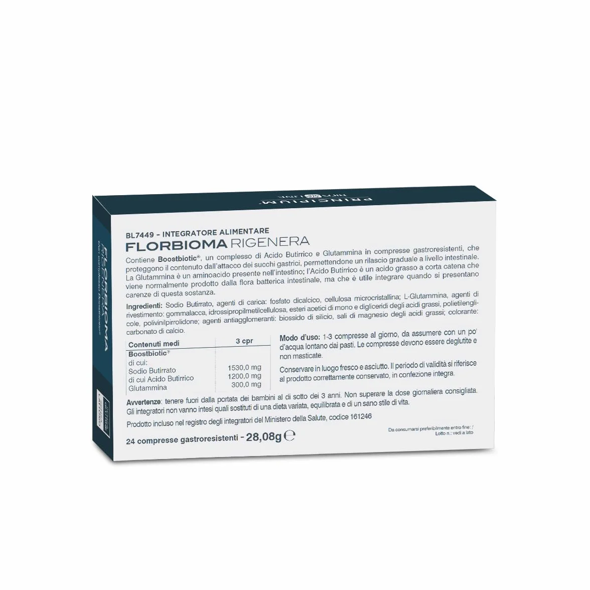 BIOS LINE Principium Florbioma Rigenera Integratore Alimentare Benessere Intestinale 24 Compresse Gastroresistenti