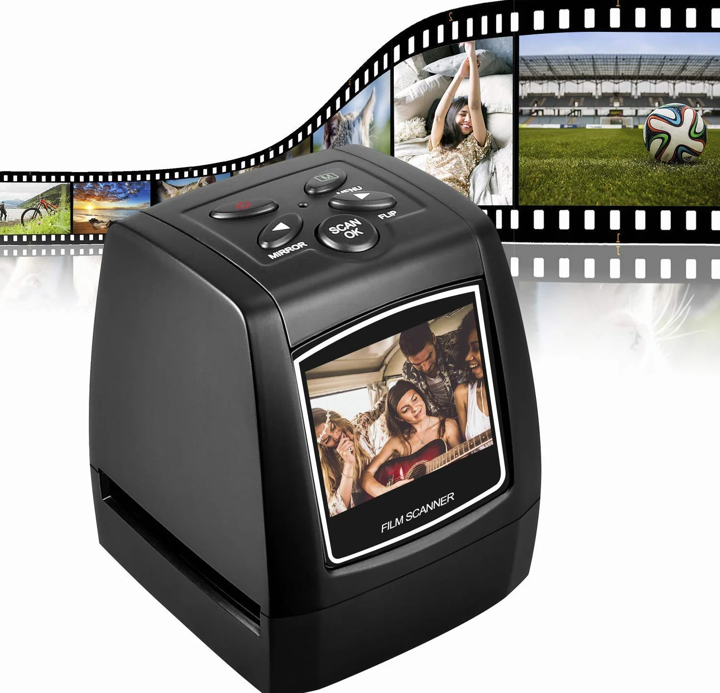 DIGITNOW! 5MP 10MP 2.4" LCD Film Scanner 35mm Diapositive Negativi Convertitore Foto SD