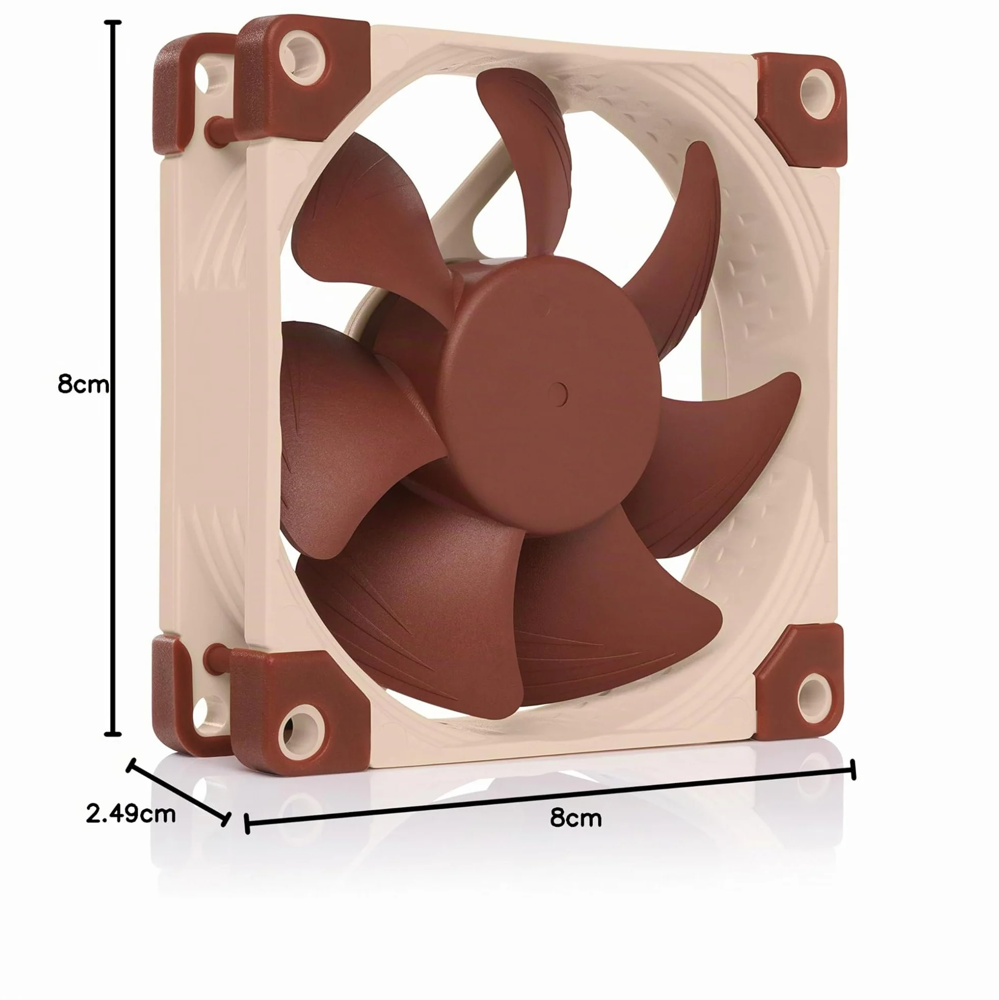 Noctua NF-A8 PWM, Ventola Silenziosa di Qualità Premium, 4-Pin (80 mm, Marrone)