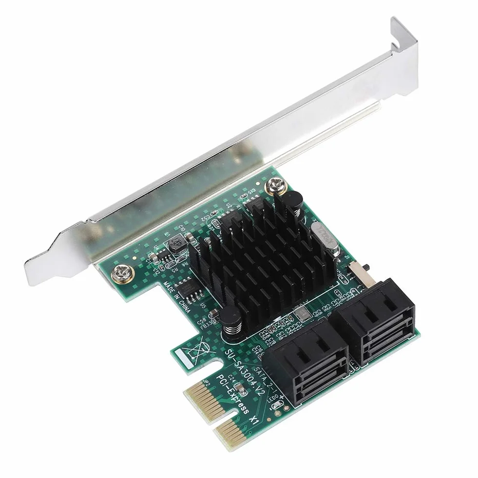 Bewinner Scheda di espansione a 4 porte da PCIE a SATA 3.0 Scheda di espansione 6G SATA 3.0 Scheda di espansione PCI Express Scheda PCIe per XP / 2003 / Vista / / /