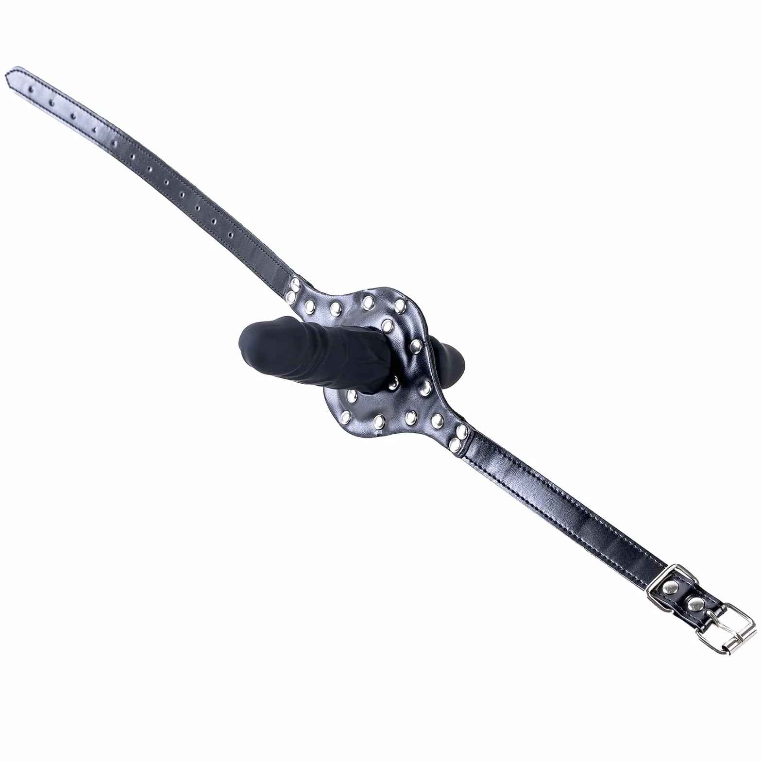 Roluck Ball Gag a Forma di Pene in Silicone, Regolabile, Sex Toy per Coppie
