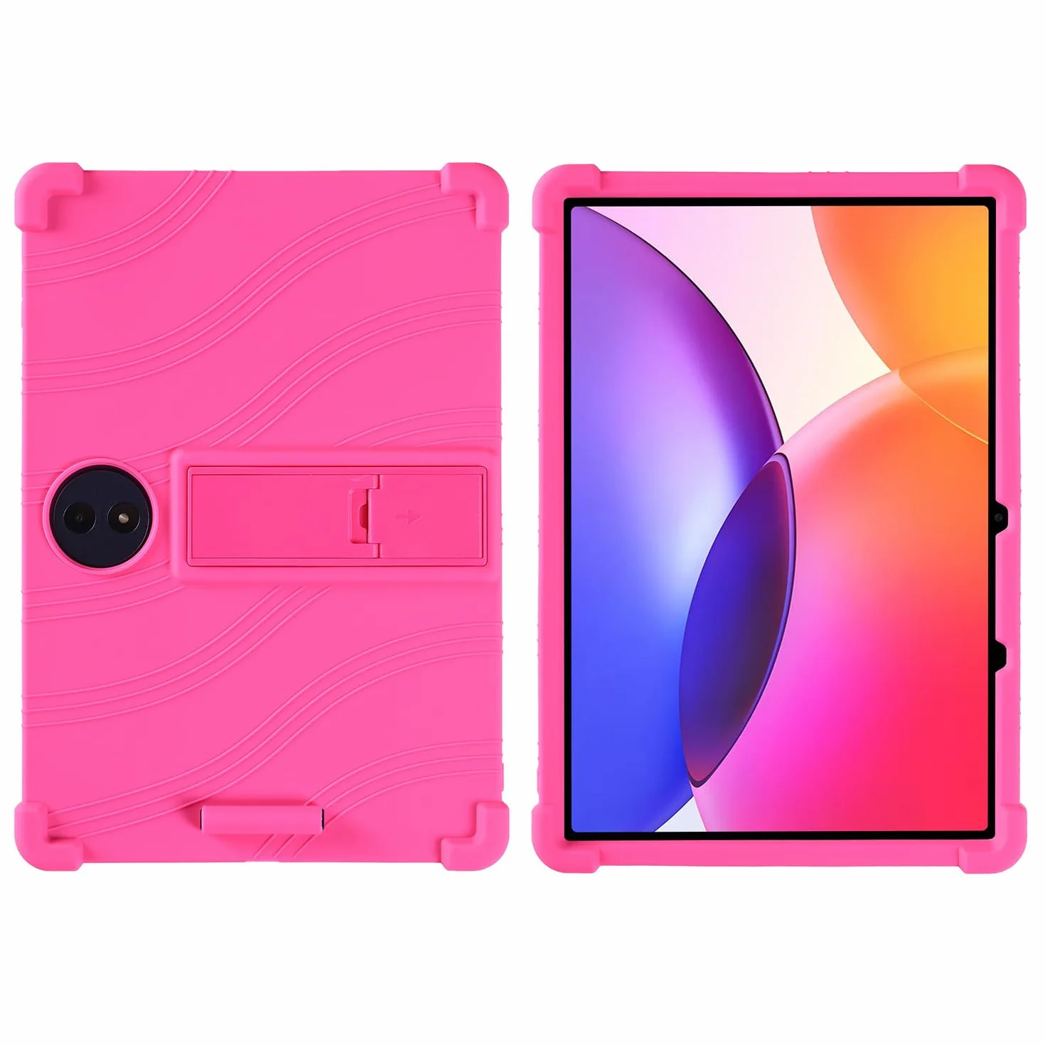 Compatibile Per TCL TAB A1 Plus 12.2 inch 9445X Tablet Custodia protettiva in Silicone Cover con Funzione di Supporto Custodia protettiva con copertura totale contro le cadute (Rosa)