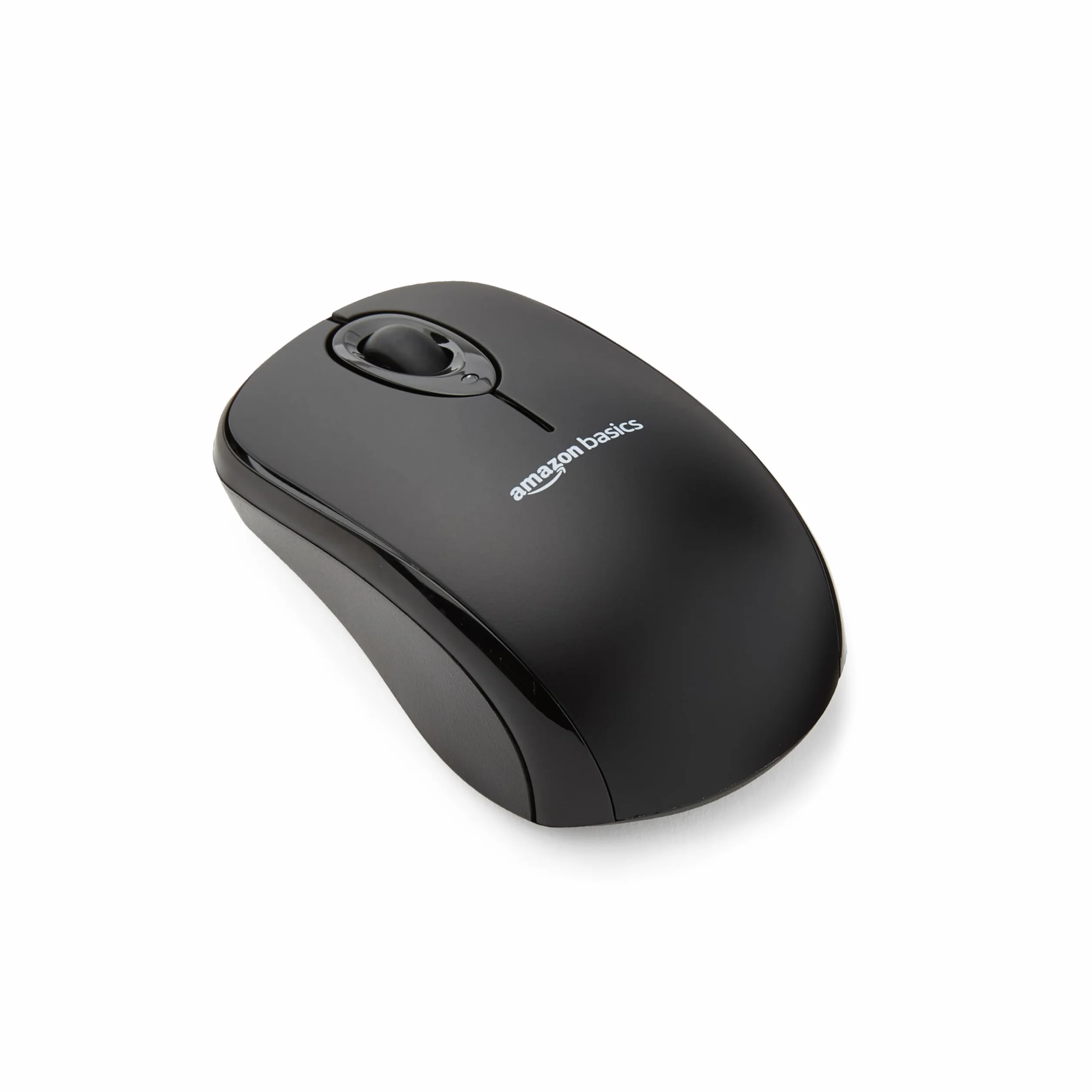 Amazon Basics Mysz Bezprzewodowa do Komputera z Mikroodbiornikiem, Czarna