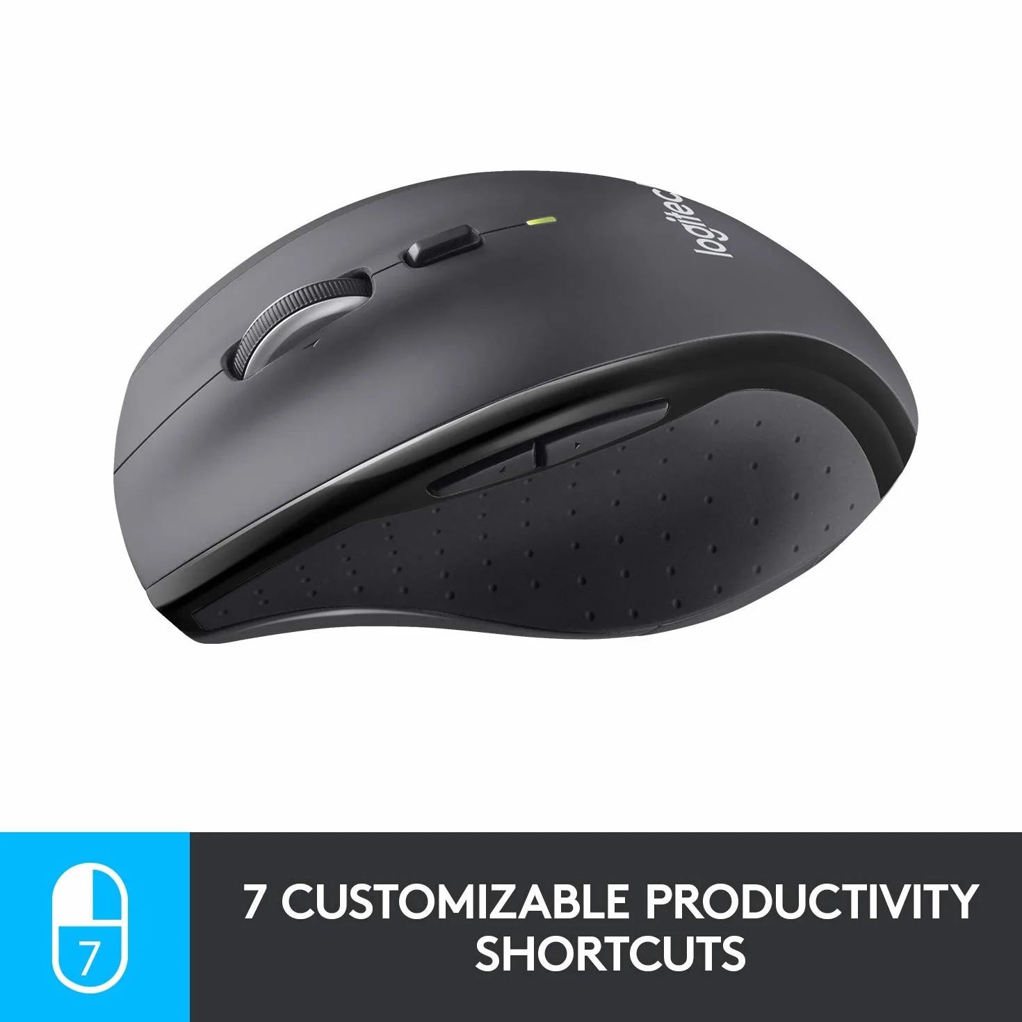 Logitech M705 Wireless Mouse Nero Ricondizionato per Windows Mac Laptop Computer