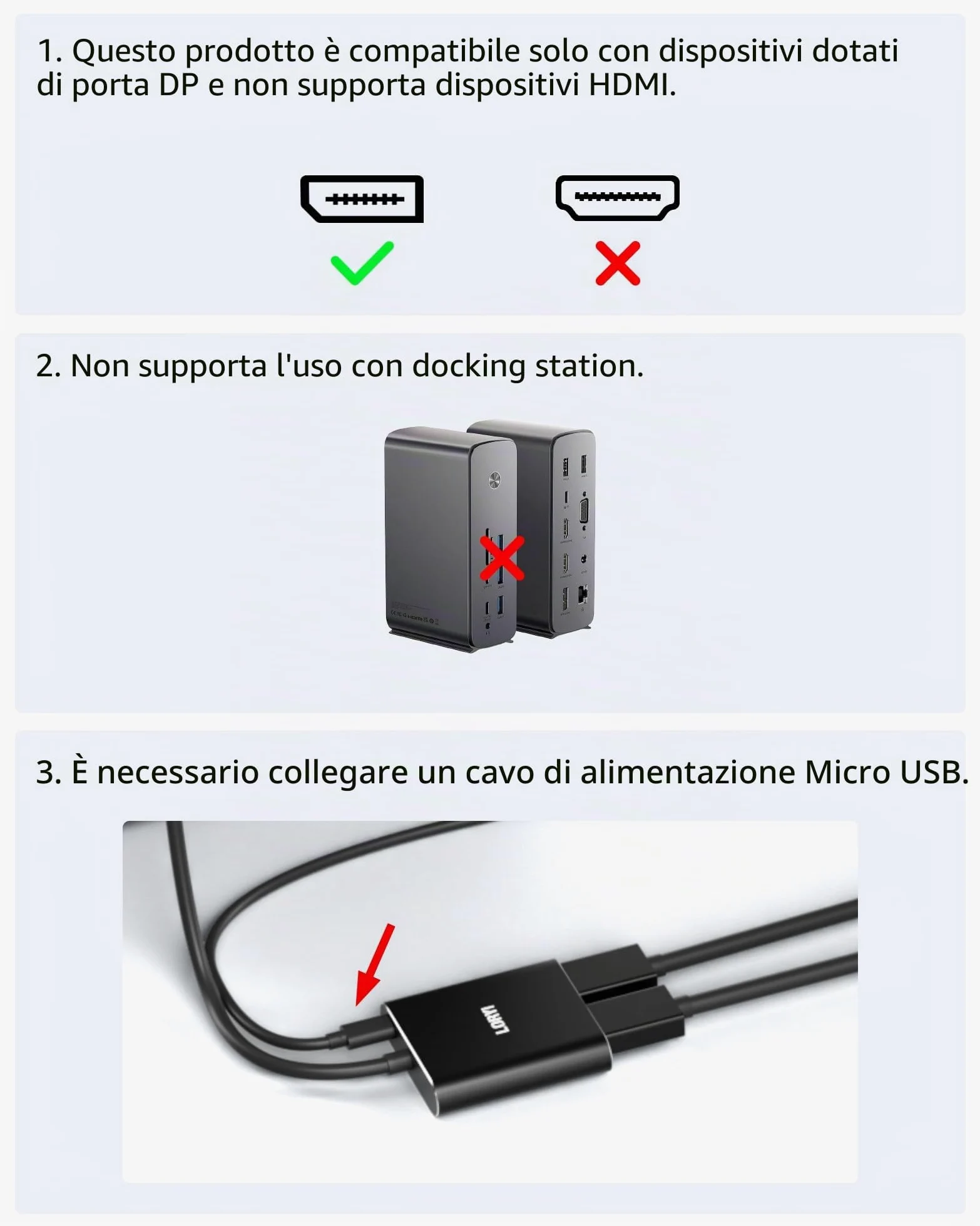 Adattatore splitter da DisplayPort a doppia DisplayPort, hub MST 4K60Hz, 1 in 2 uscite, porta display per doppio monitor, DP1.4, splitter per desktop, laptop