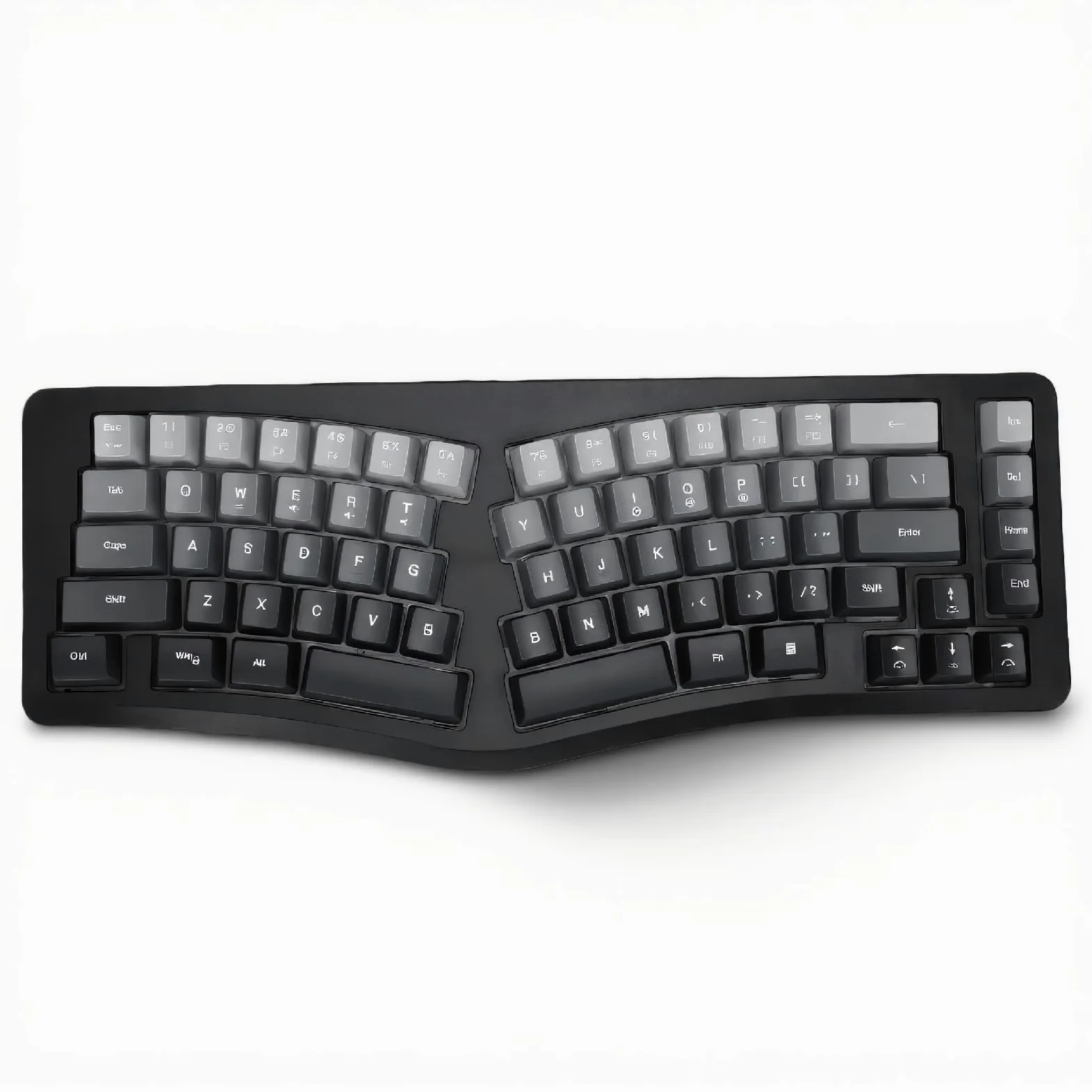 Jectse Tastiera Ergonomica Retroilluminata con Poggiapolsi, Tastiera per Computer Cablata USB a 69 Tasti 7 Colori, Comoda Illuminata per PC, per Wins, per OS X