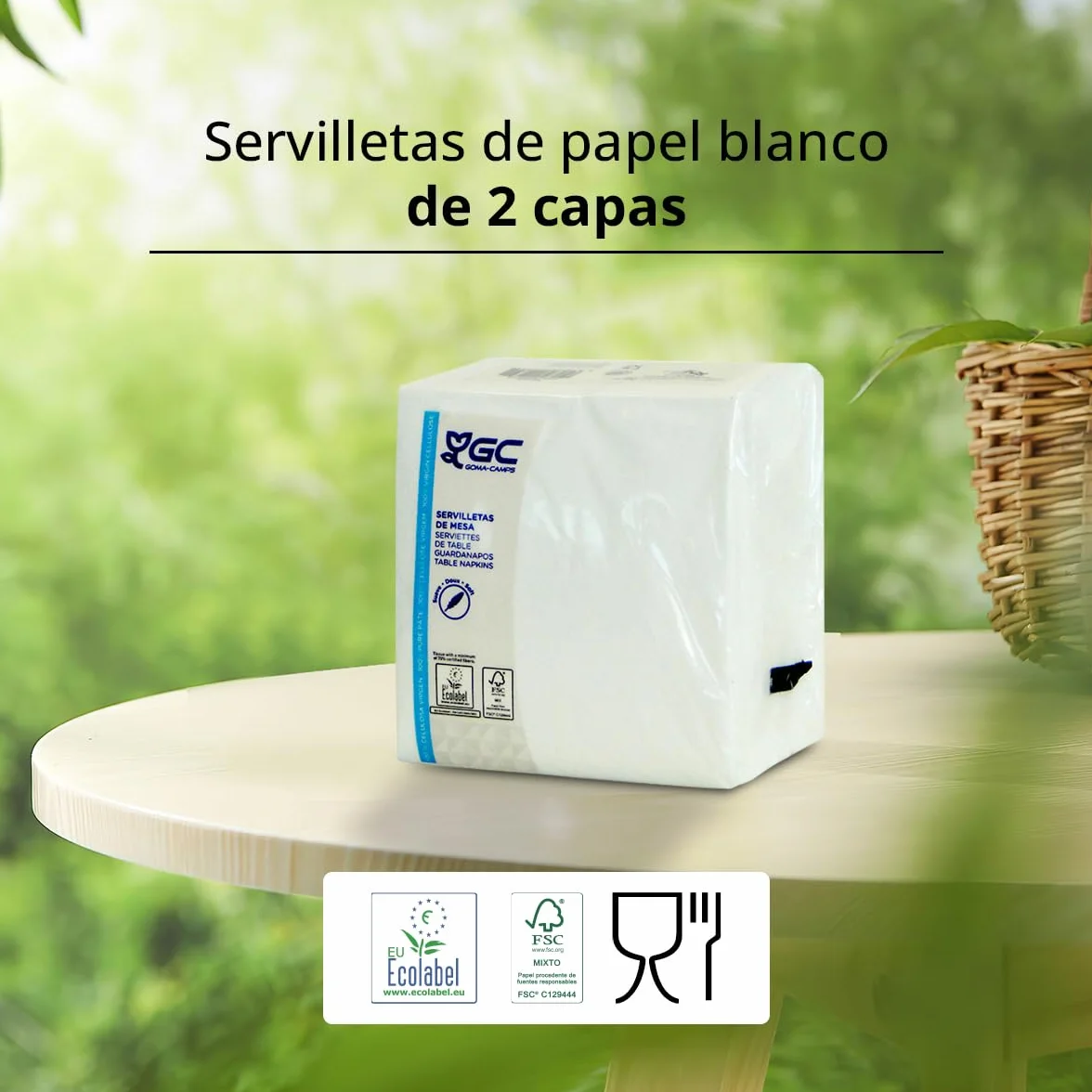 Hostelnovo Tovaglioli di Carta Bianca 2 Strati 30 x 30 cm Goffrata Bordo
