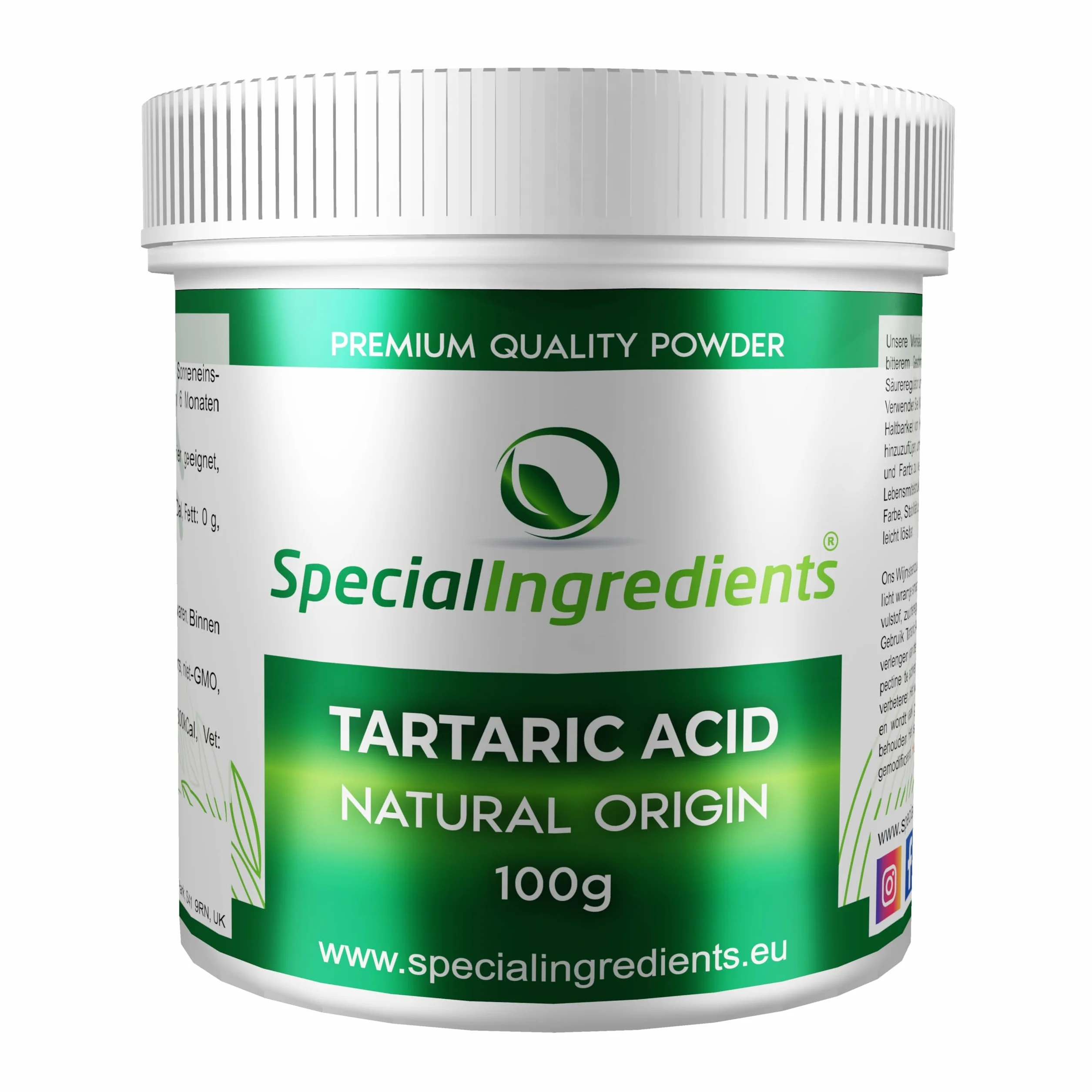 Special Ingredients Polvere di acido tartarico (Tartaric Acid) 100 g