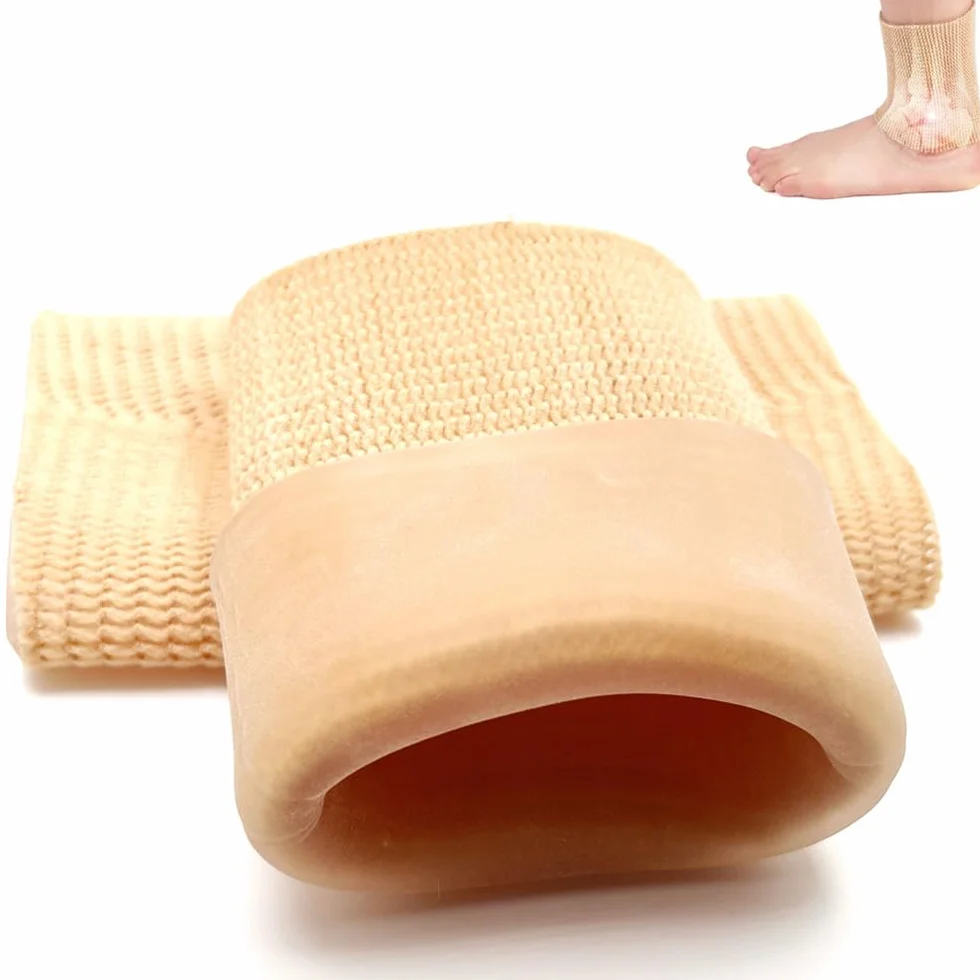 Protezione per caviglia maniche in gel calze a compressione 1 paio pattinaggio artistico