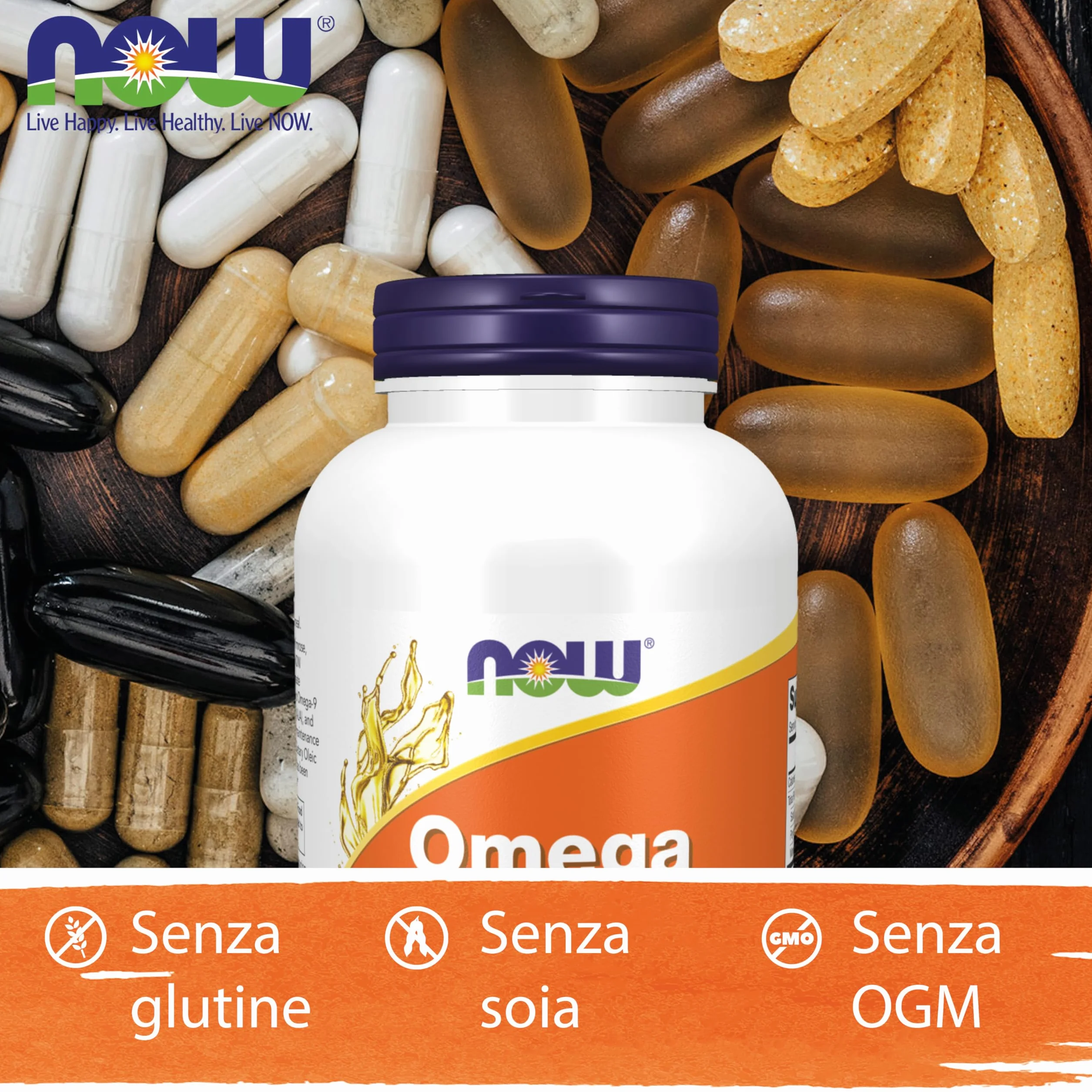Now Foods Omega 3-6-9 1000 mg 250 Softgels Essential Fatty Acids Non-GMO Gluten Free Soy Free