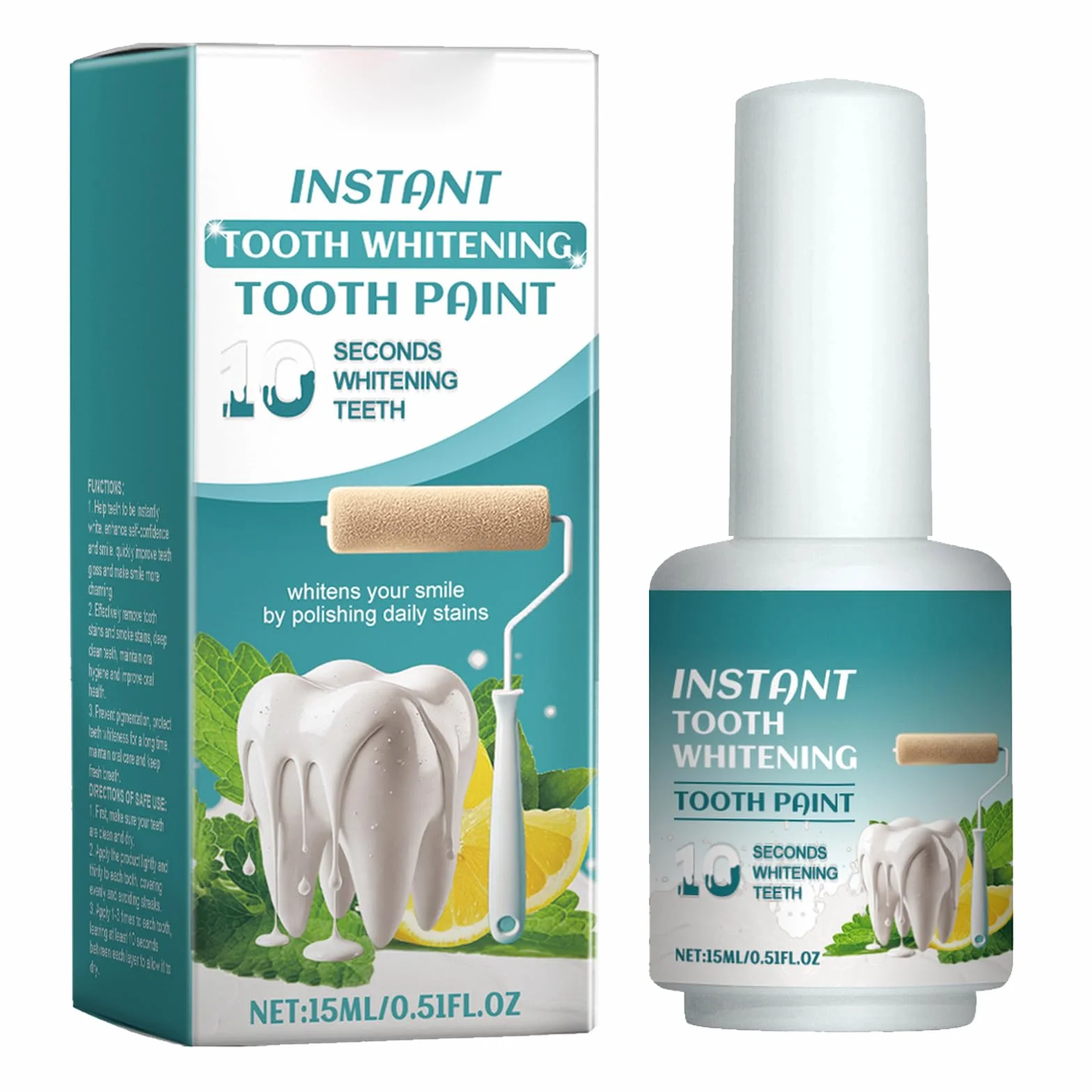 Vernice Sbiancante per Denti Istantanea Smalto Bianco Teso