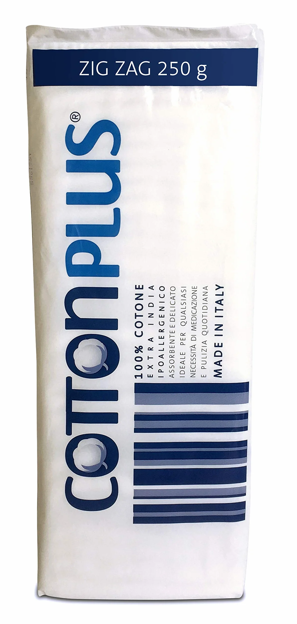 LINEA MEDICALE Cotton Plus ZIG ZAG 250g 100% Puro Cotone Idrofilo Cardato Uso Medicale