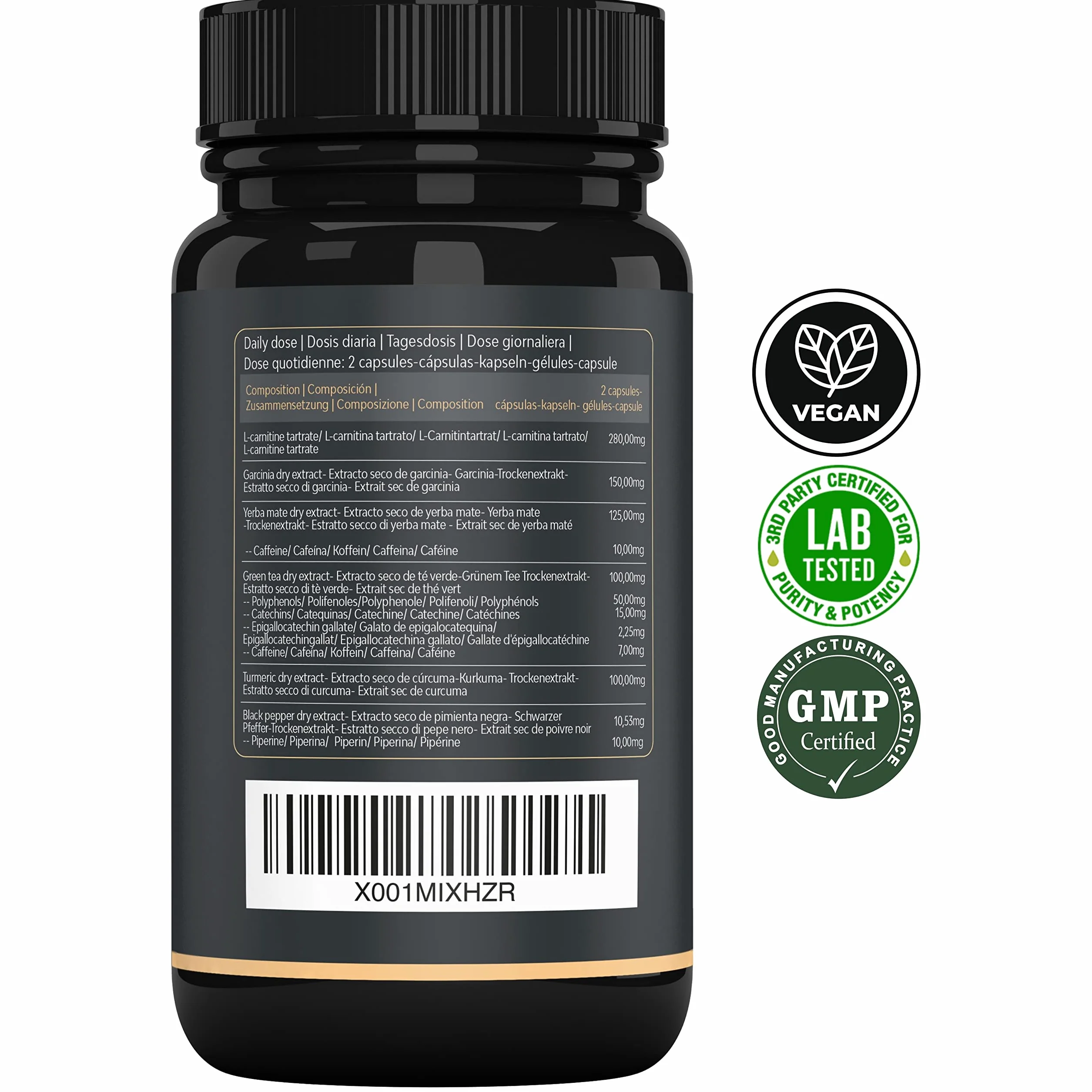 Natural Keto Brucia Grassi Potenti Veloci CUT – Dimagrante Forte Veloce Donna, Integratore con L-Carnitina Carnipure, Garcinia, Curcuma e Tè Verde