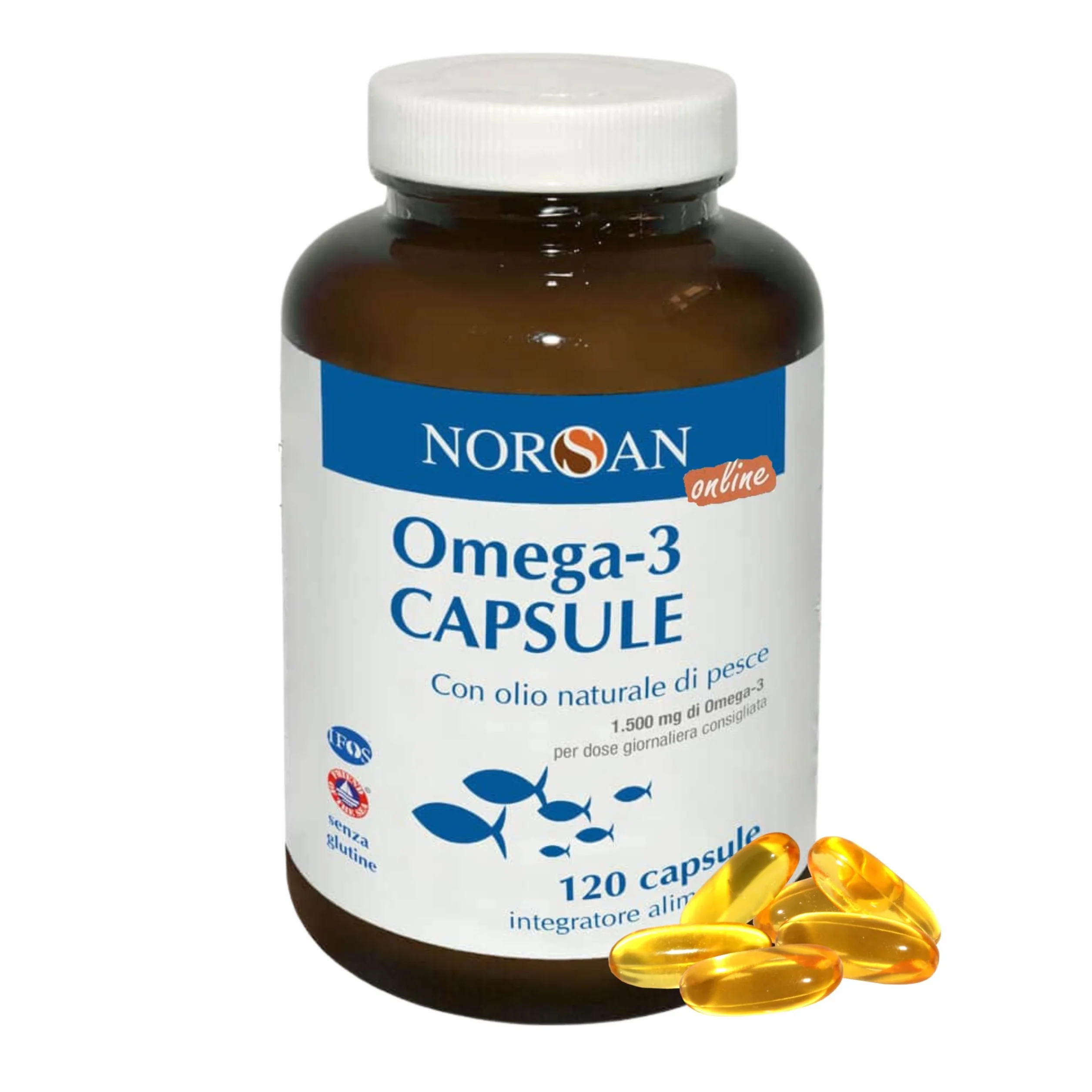 NORSAN Omega 3 Fish Oil Capsule 1x120 pz 1500 mg Ifos Integratore Naturale