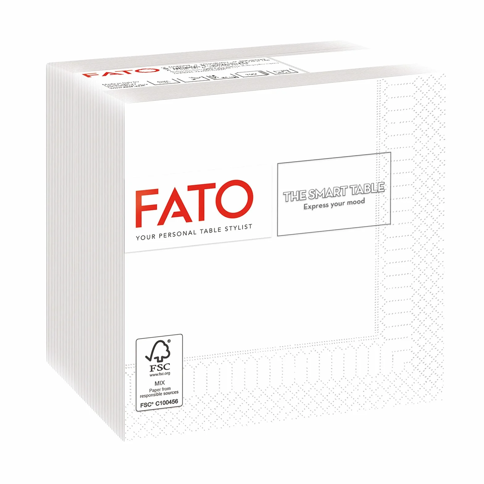 Fato Tovaglioli di Carta Monouso 100 Pezzi 24x24 2 Veli Bianco Carta 100% Pura Cellulosa FSC