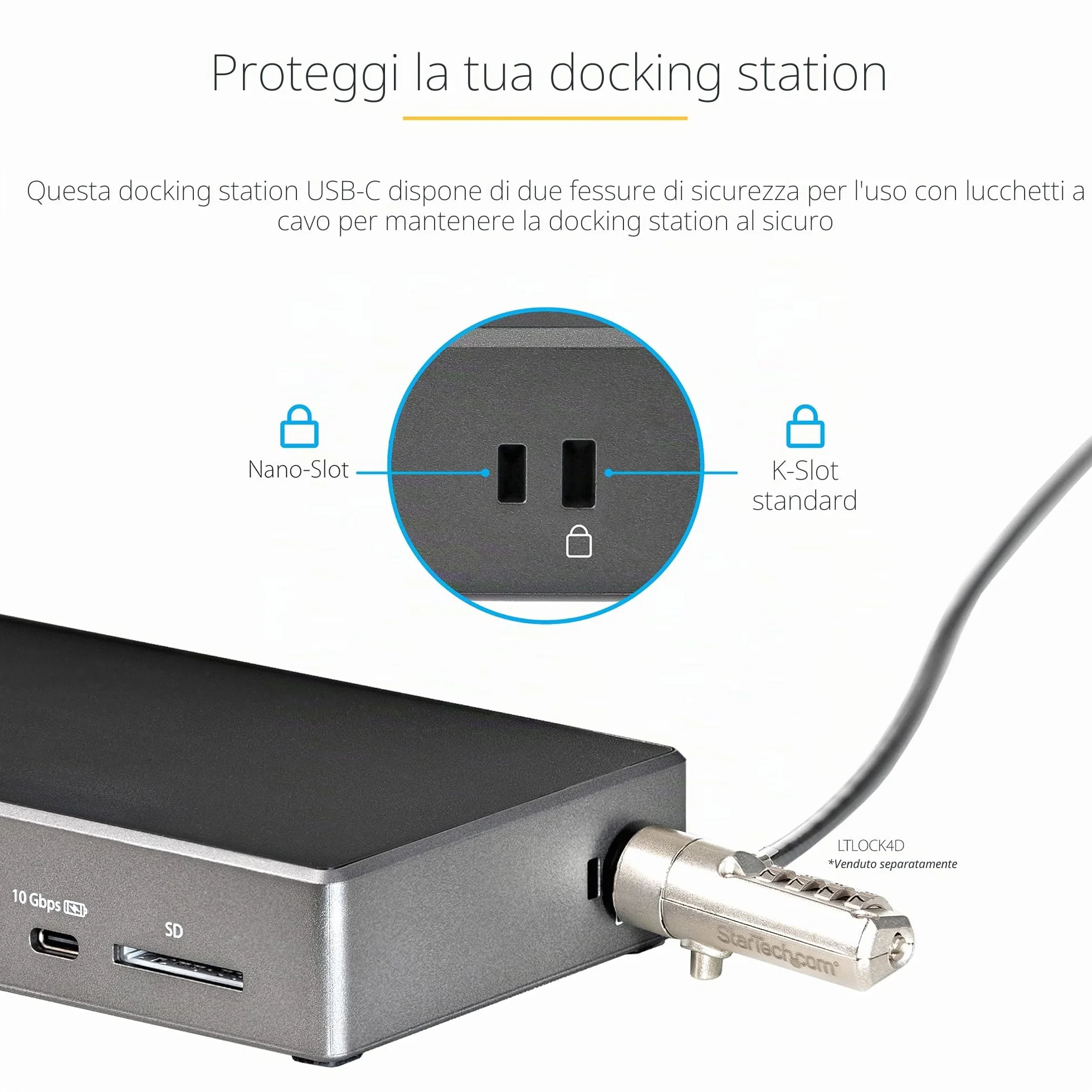 StarTech.com Dock USB type C, Docking station USB C con triplo monitor 4K, 100W Power Delivery, DP 1.4 Alt Mode & DSC, 2x DisplayPort 1.4/HDMI 2.0, 6xUSB (2x 10Gbps), Windows/Chrome (DK31C2DHSPDUE)