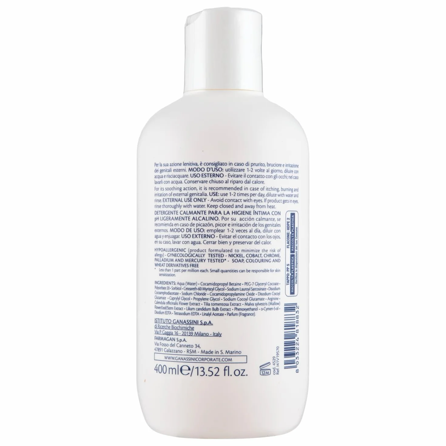 Alkagin Detergente Lenitivo Igiene Intima Malva Tiglio Calendula pH Alcalino 250ml